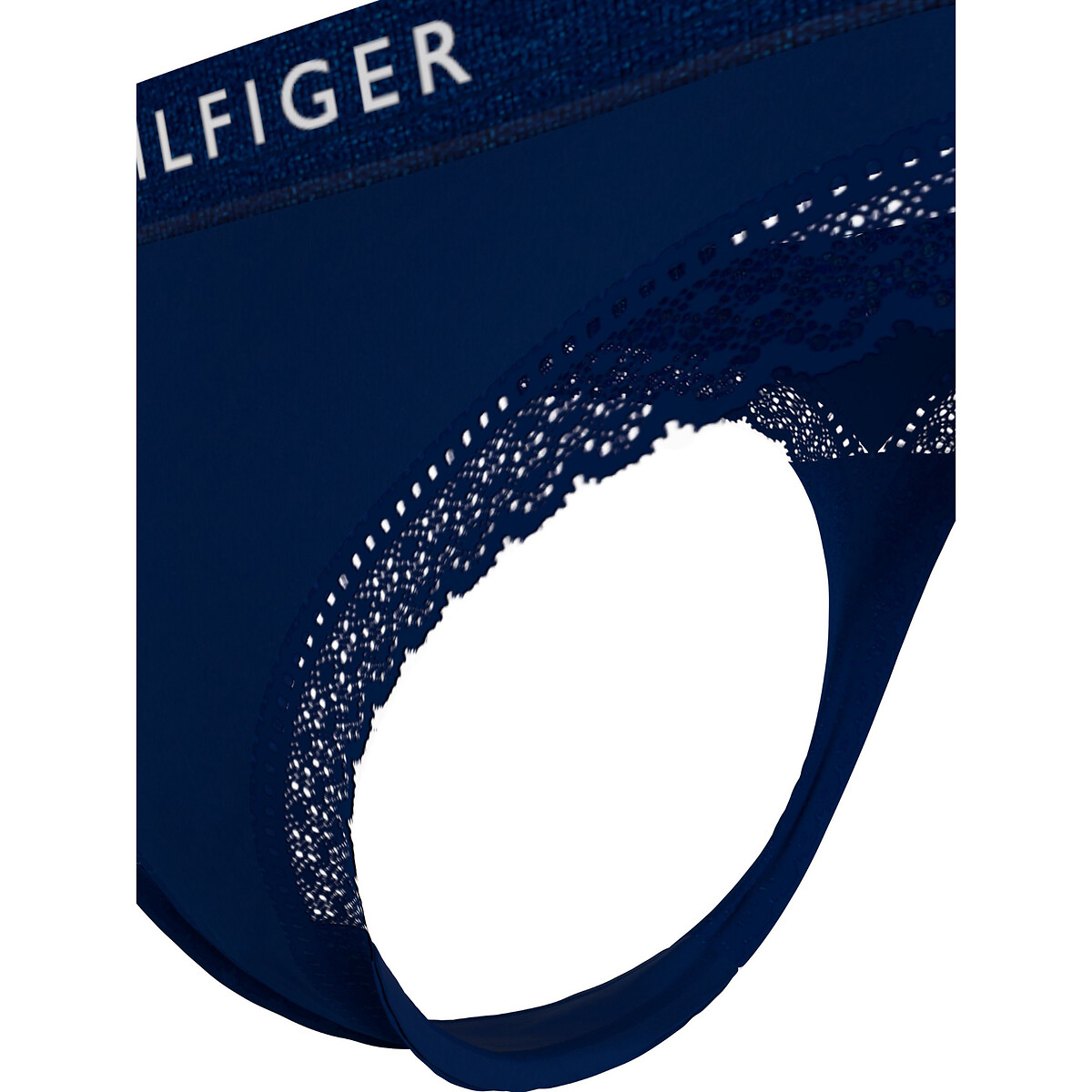 String en microfibre et dentelle bleu, TOMMY HILFIGER