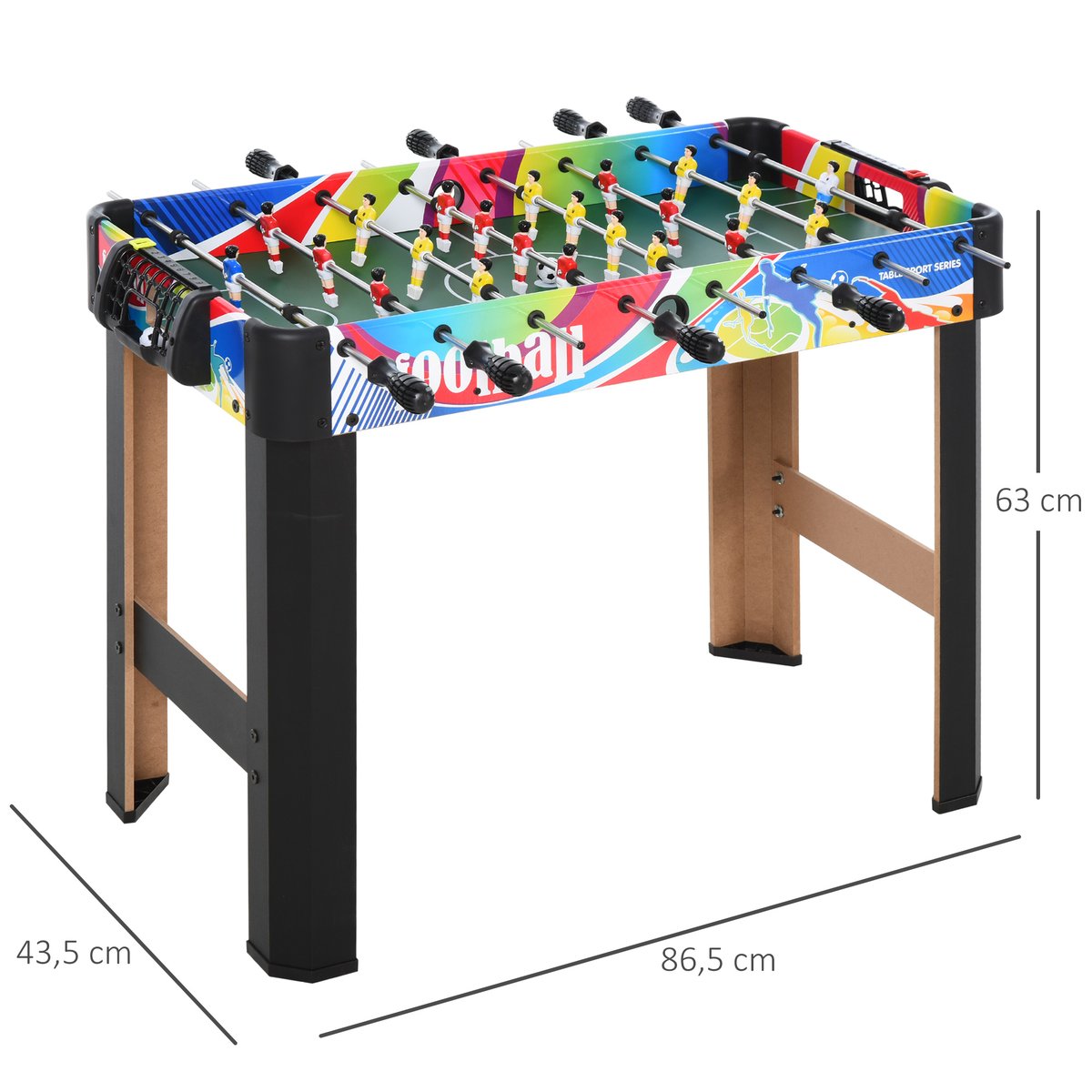 Mini Table Football MDF Multicolore multicolore, HOMCOM