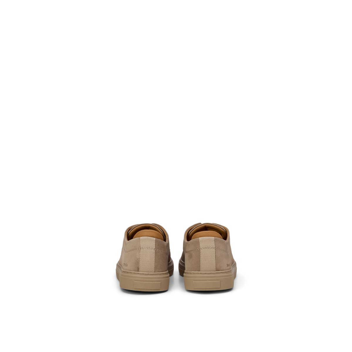 Lacets modèle Malte en cuir de vachette velours doux beige, MARC O'POLO