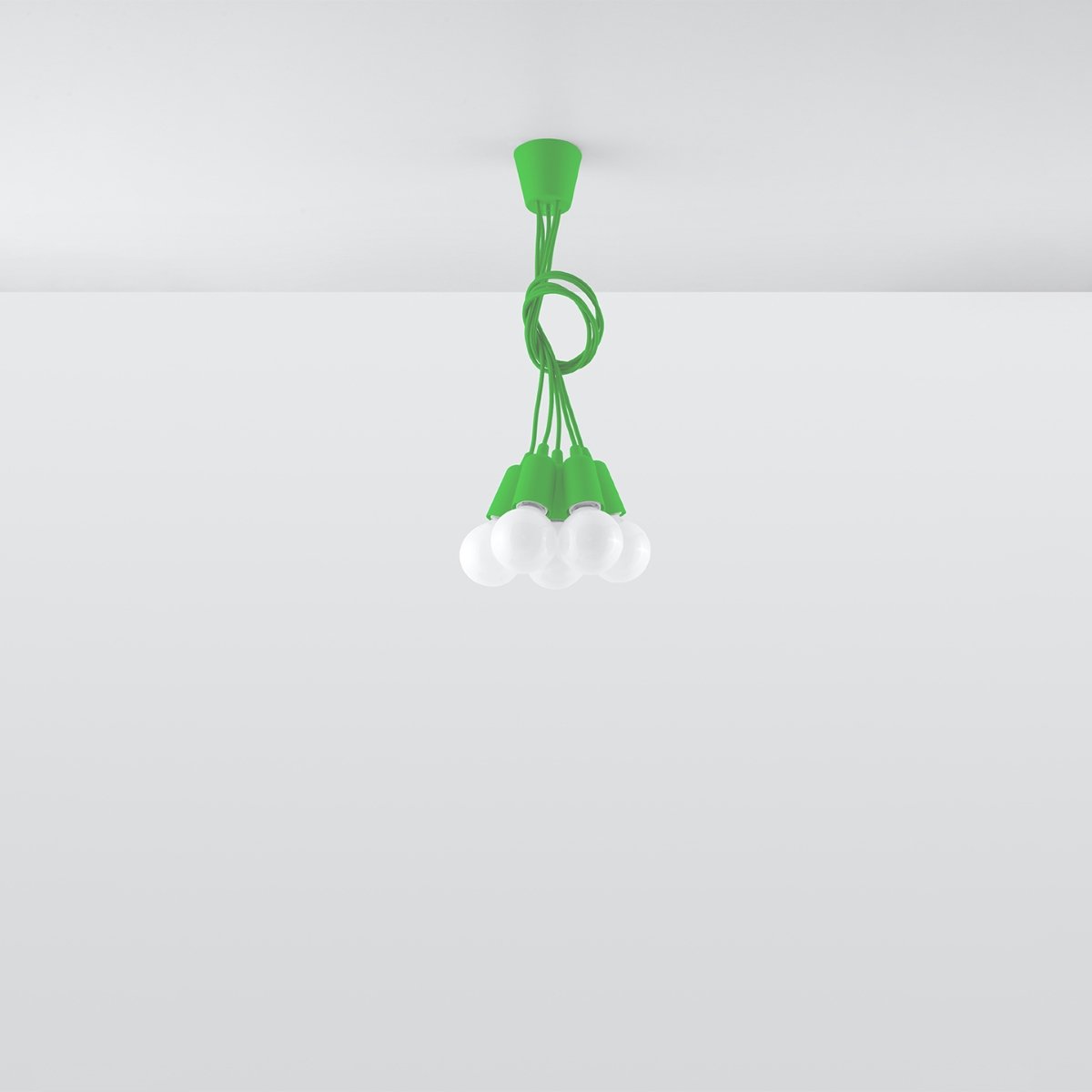 Suspension PVC Vert E27 5 Diego vert, EDEN