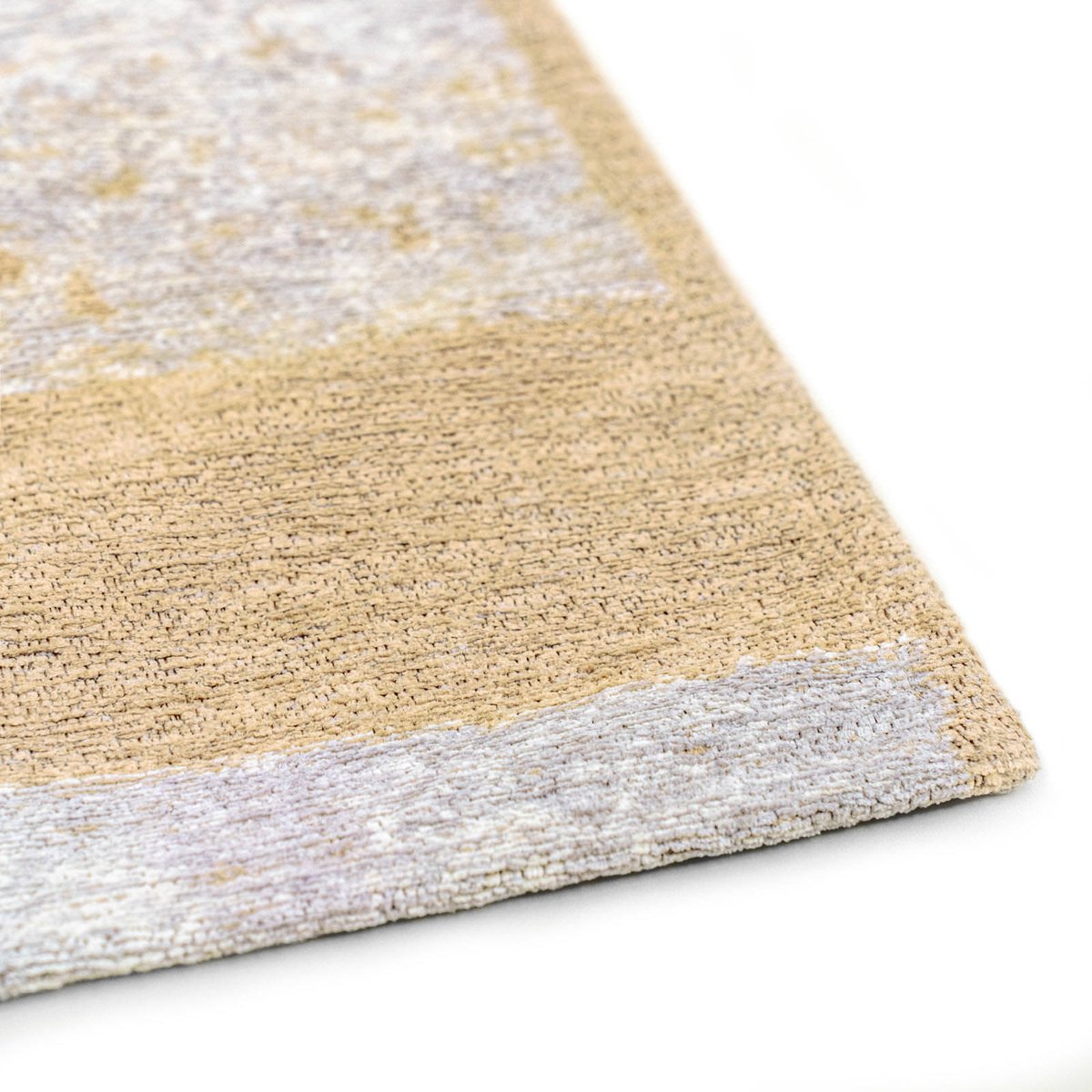Tapis intérieur et extérieur jacquard, SKIP beige sable et crème nougat, RECOLLECTION