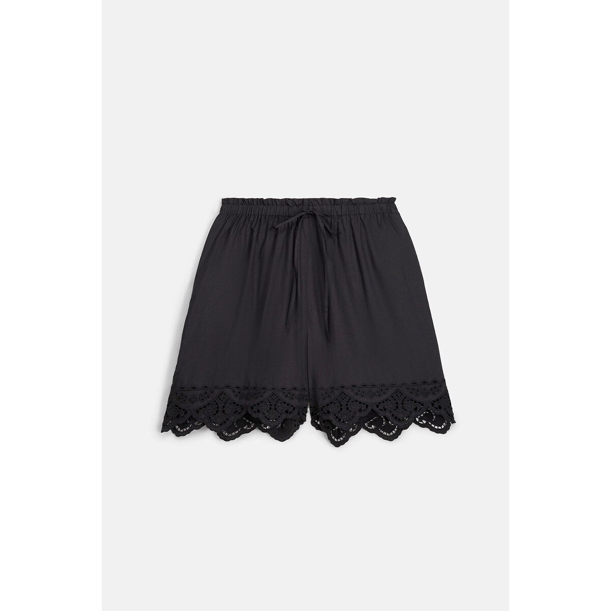 Calções bordados com cós elástico, BOXI preto , LOUISE MISHA
