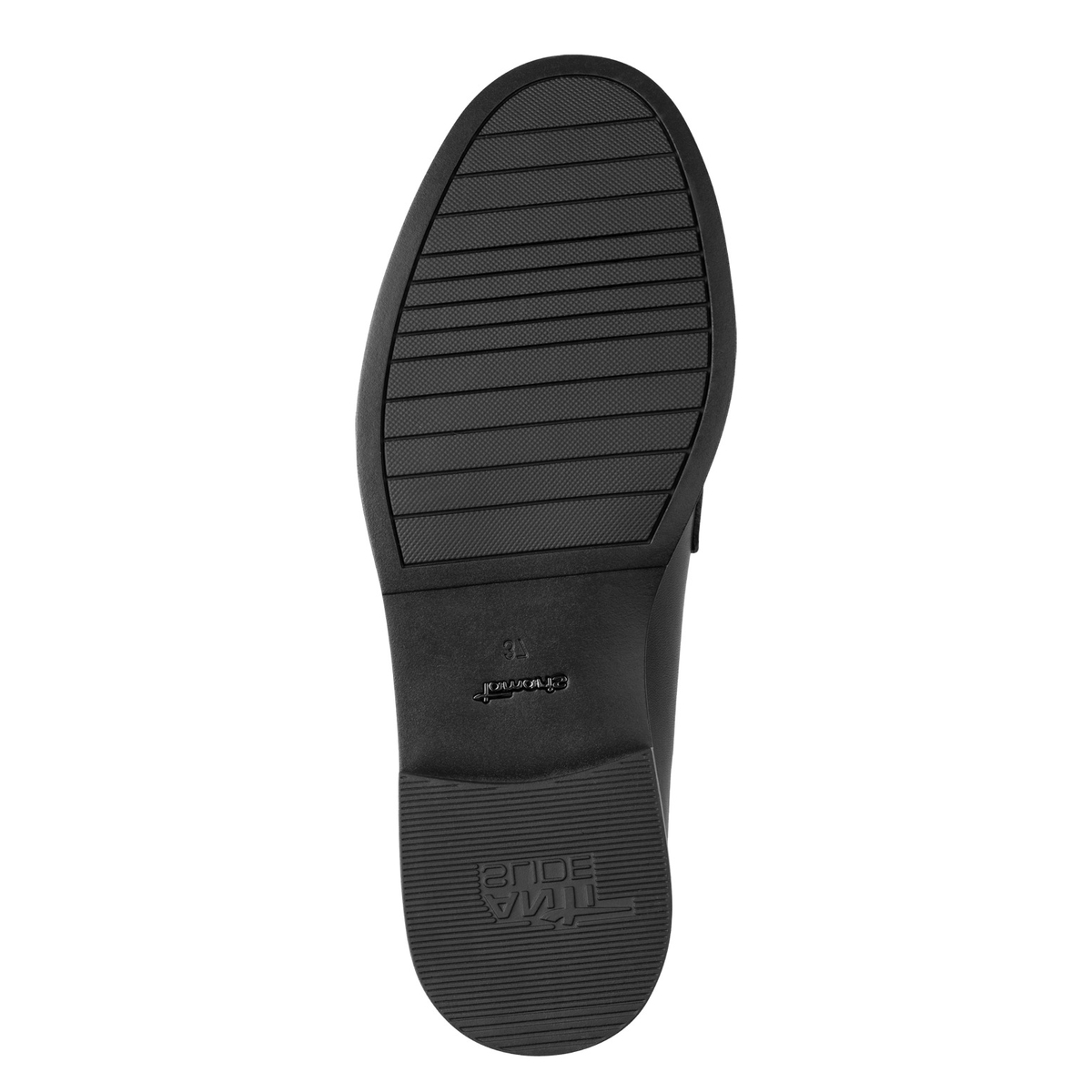 Slipper en cuir noir, TAMARIS