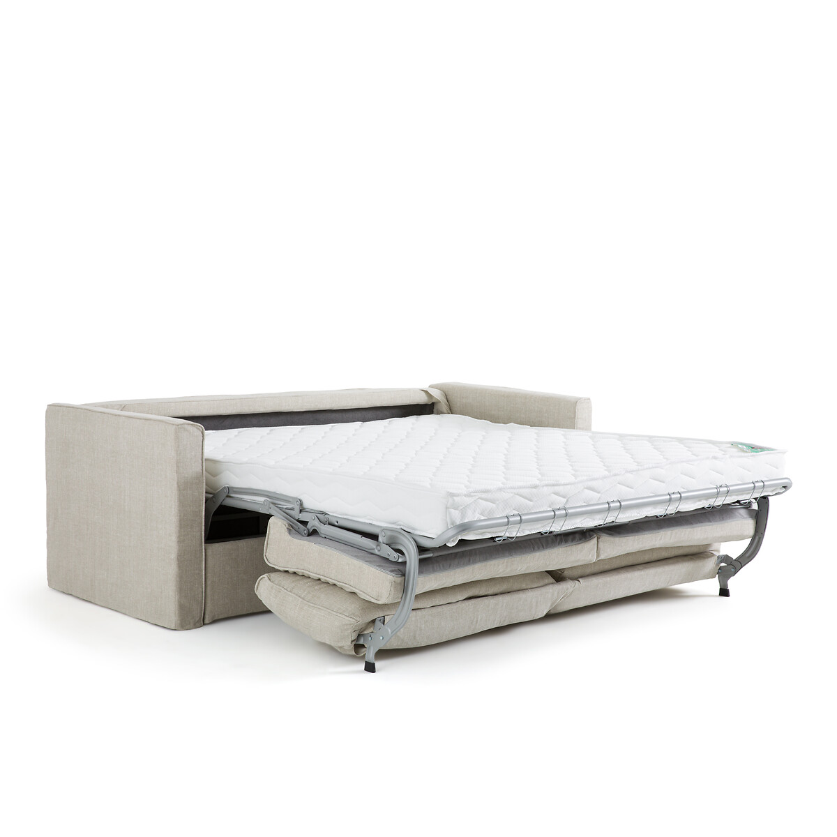Canapé convertible 3 ou 4 places, en coton/lin, Camille beige, AM.PM