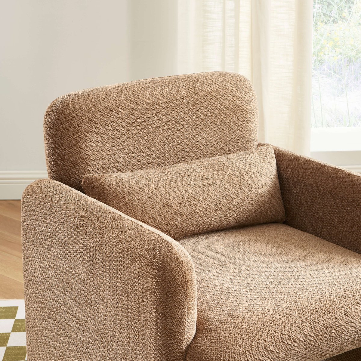 Fauteuil tissu OMA marron, BAÏTA