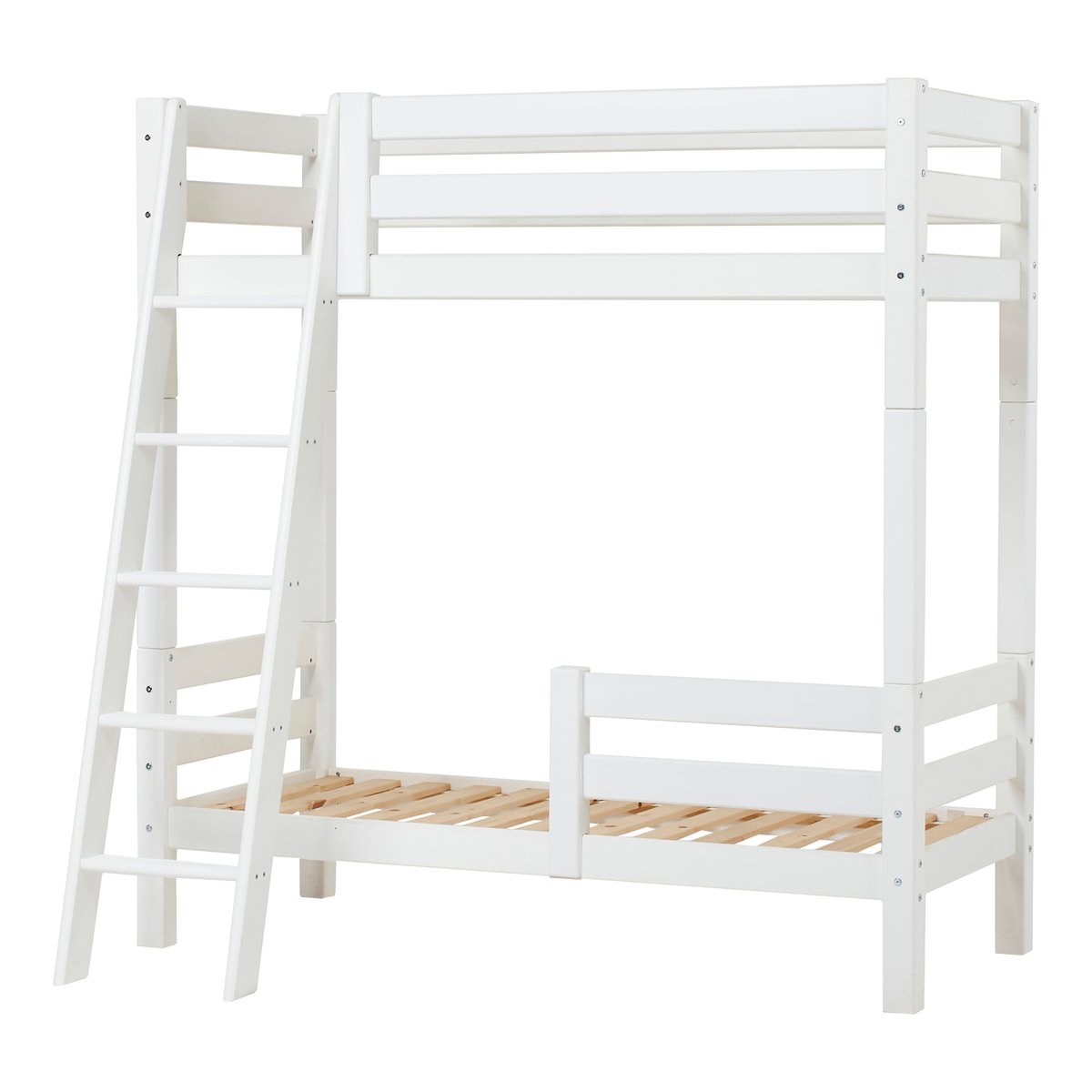 Lit Superposé pin massif ECO LUXURY blanc, HOPPEKIDS
