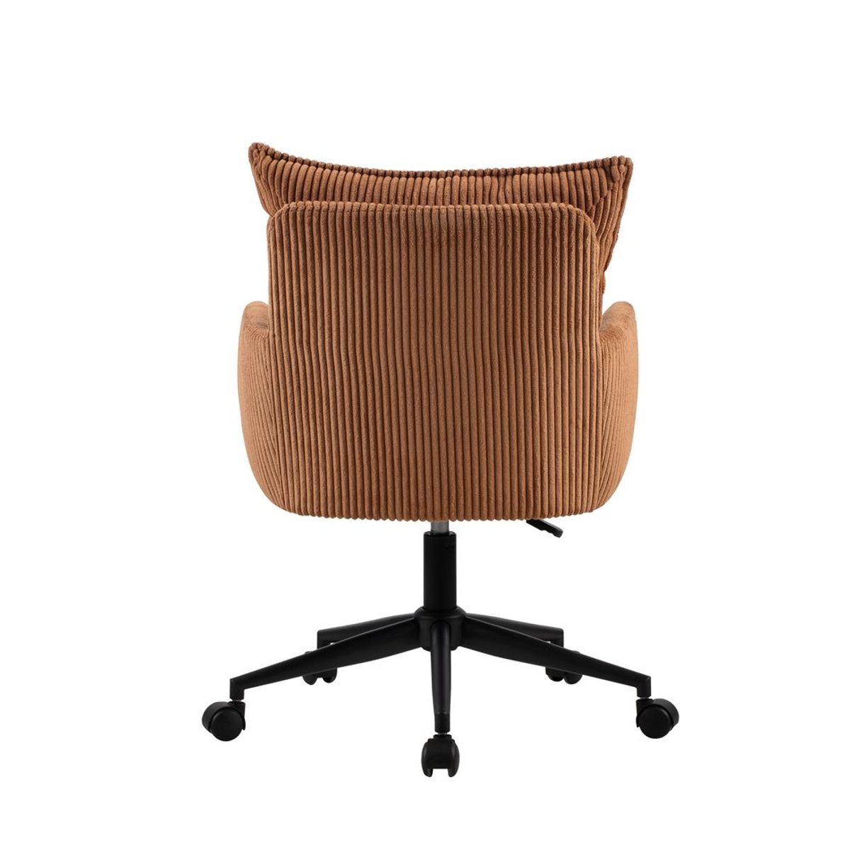Chaise de bureau velours côtelé caramel, ZAGO
