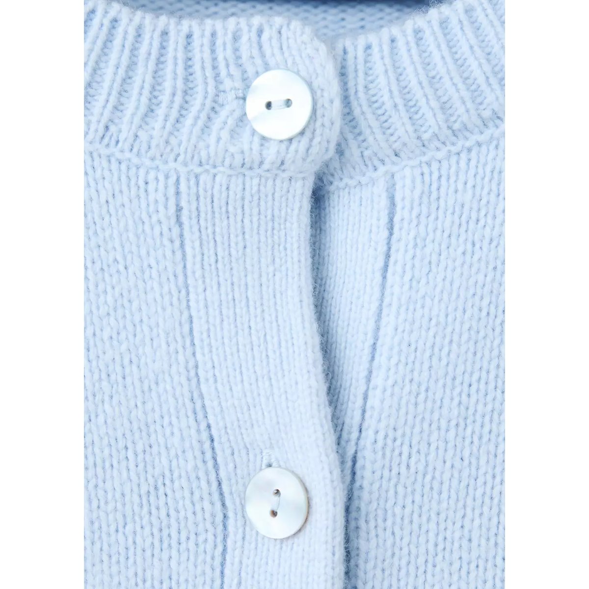 Cardigan laine col rond bleu ciel, MANGO
