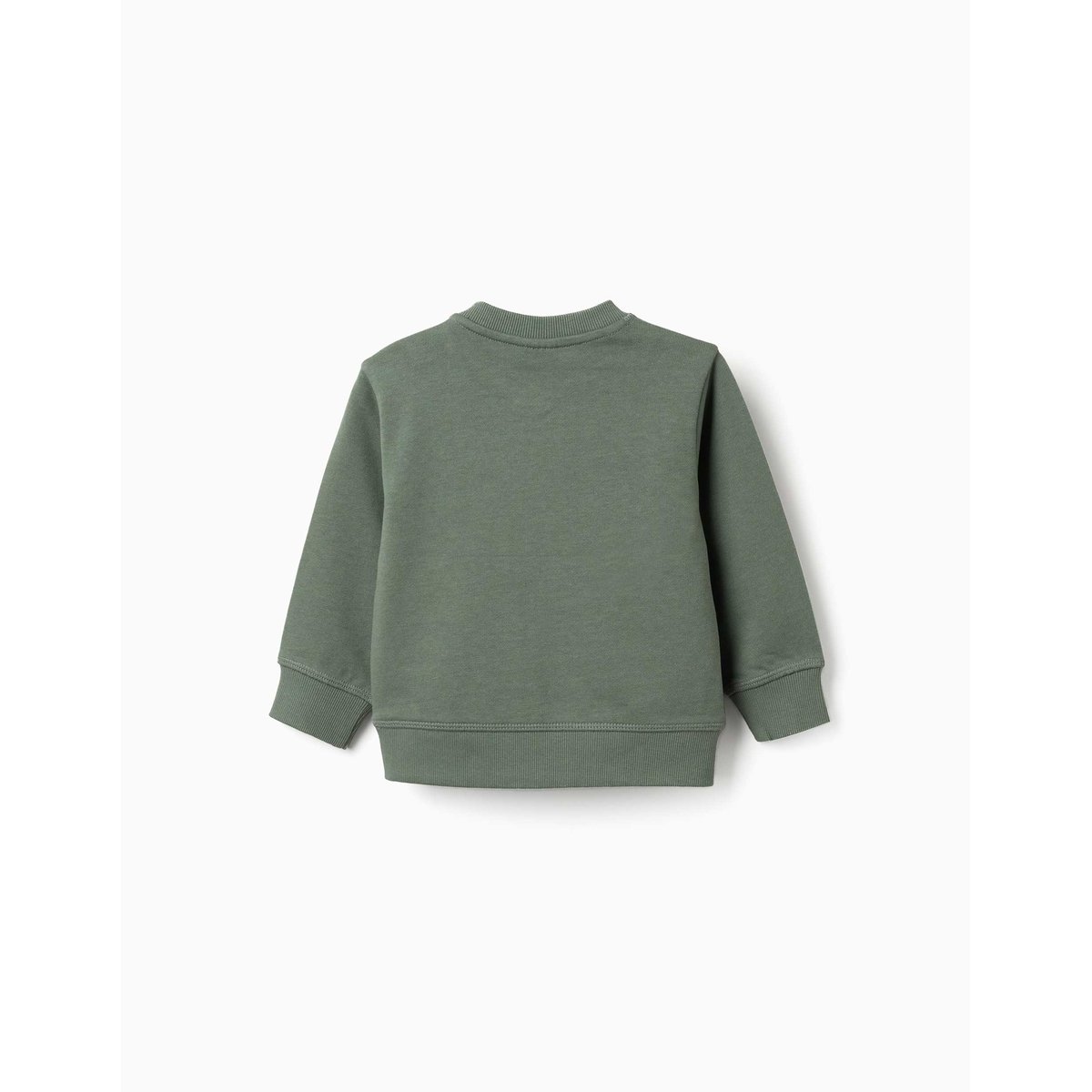 Sweat en coton avec imprimé ZY vert foncé, ZIPPY