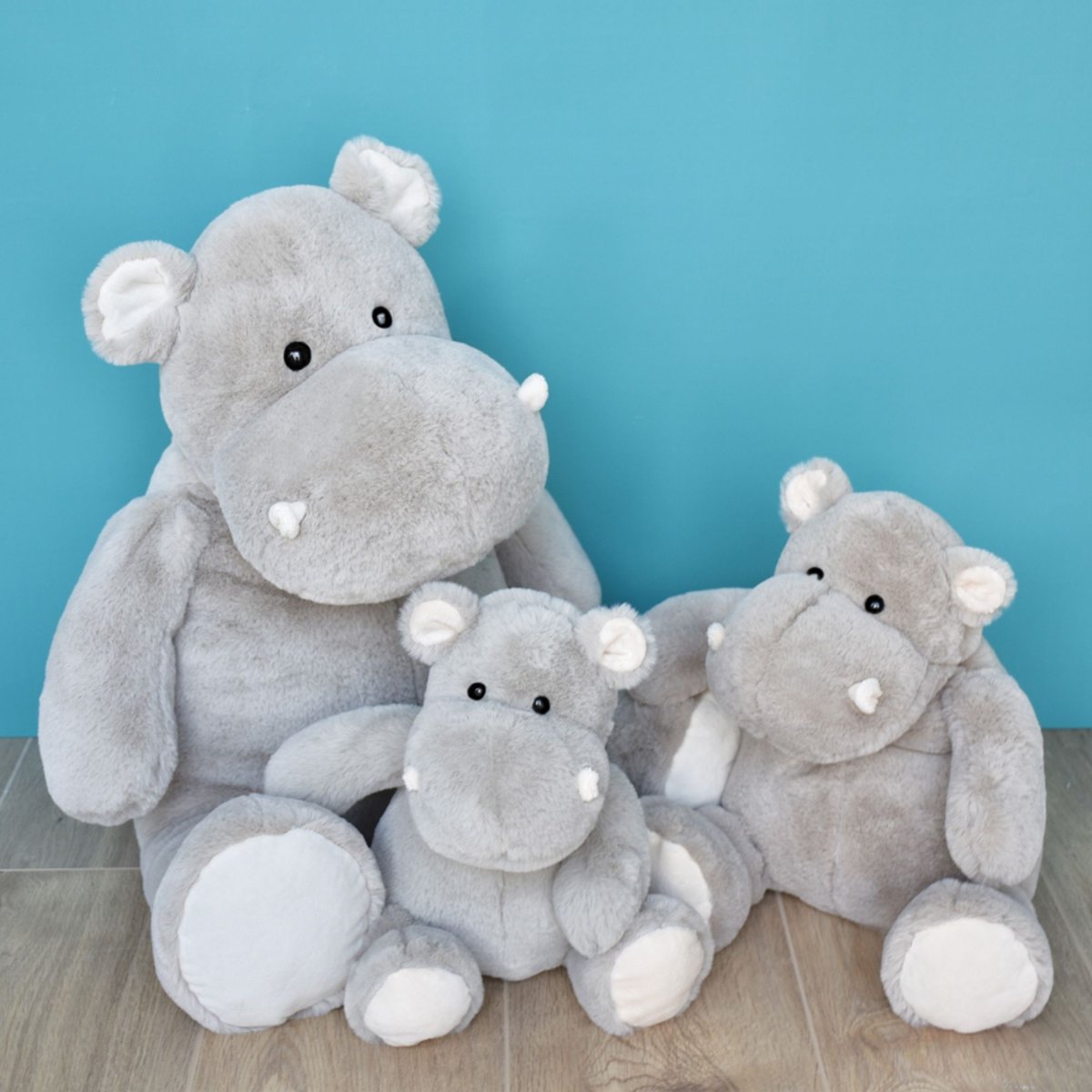 Peluche Hippo'Dou 48 cm gris, HISTOIRE D'OURS