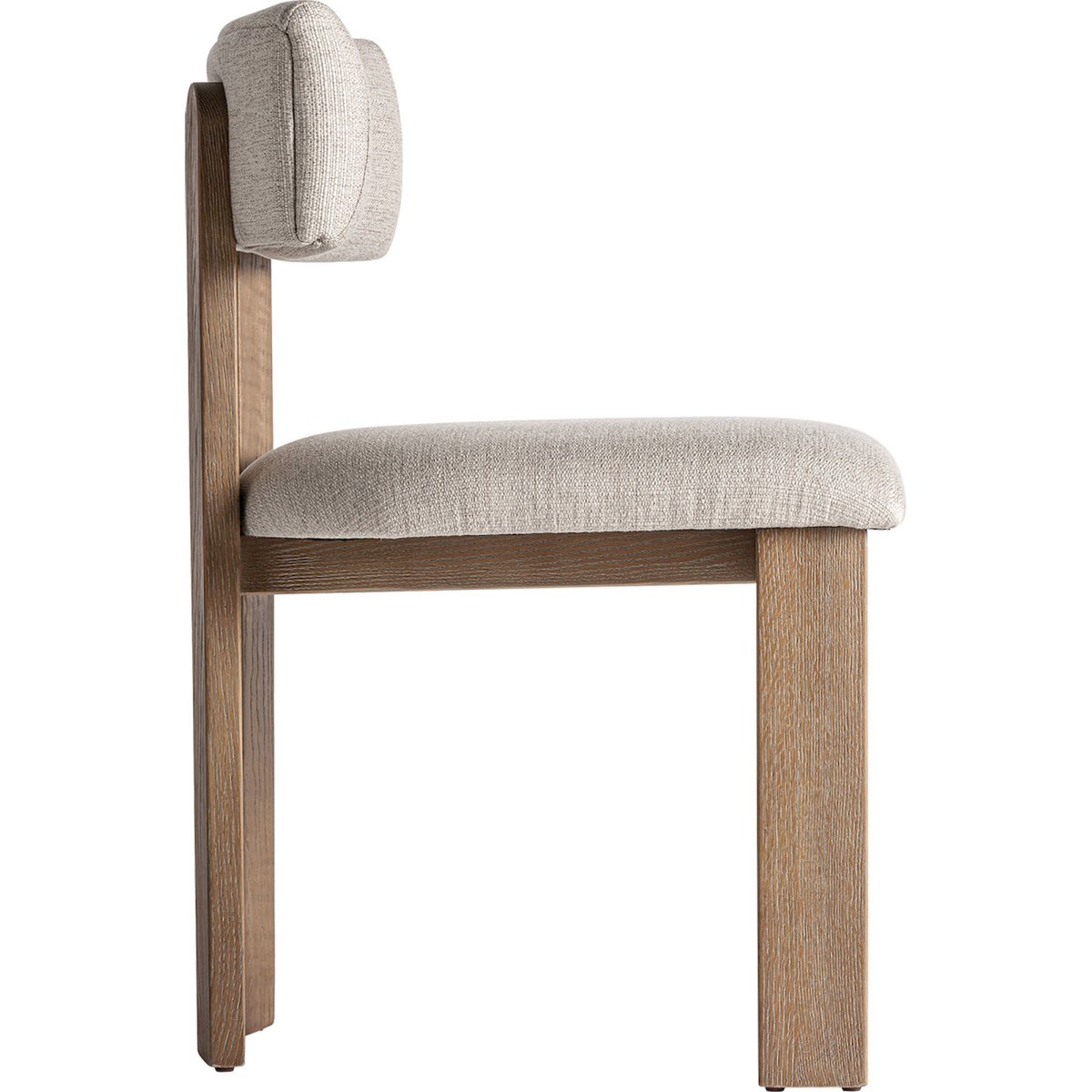Chaise en frêne et tissu vendue par 2 beige et bois brun, RECOLLECTION