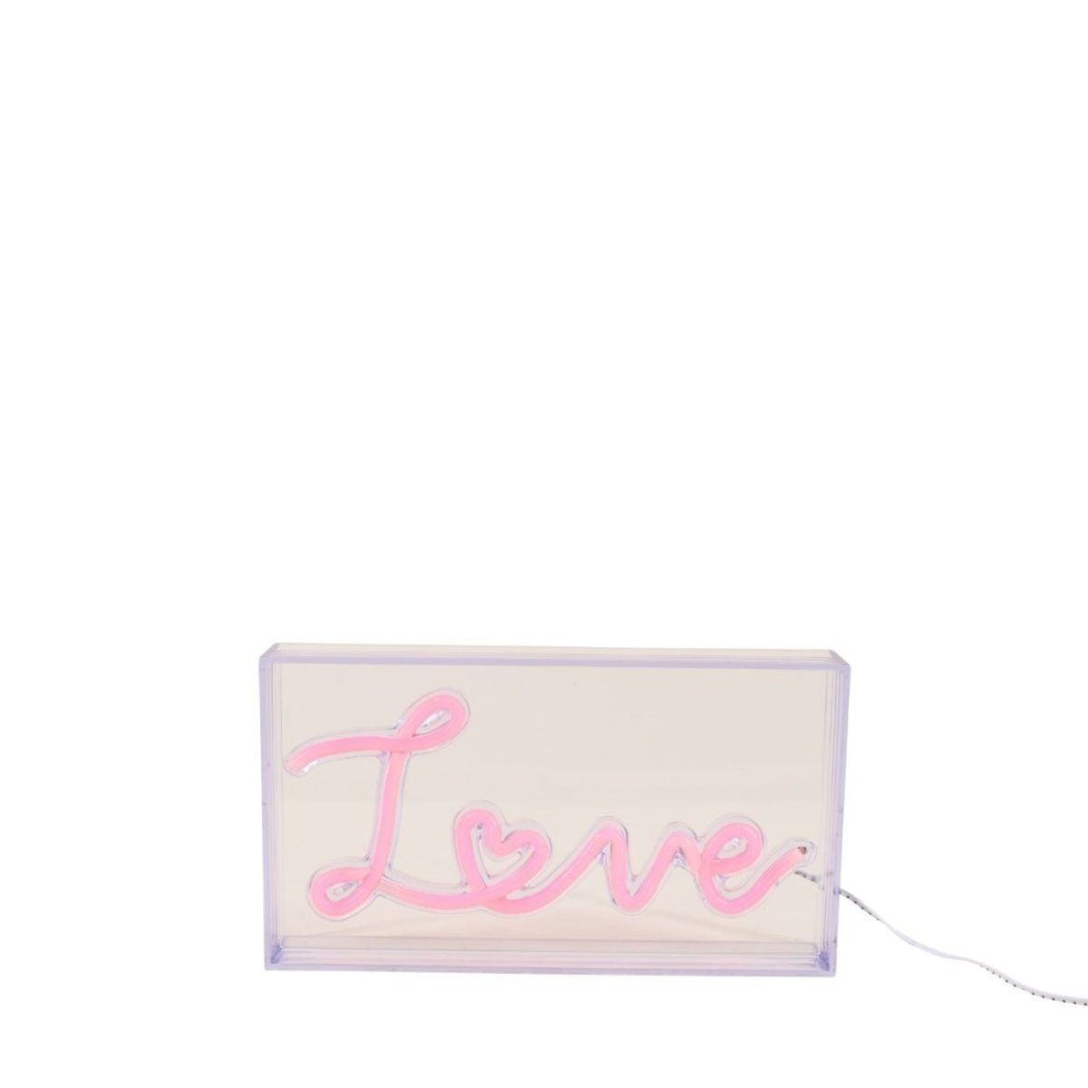 Cadre néon Love 23x13cm gris, ORNAMI