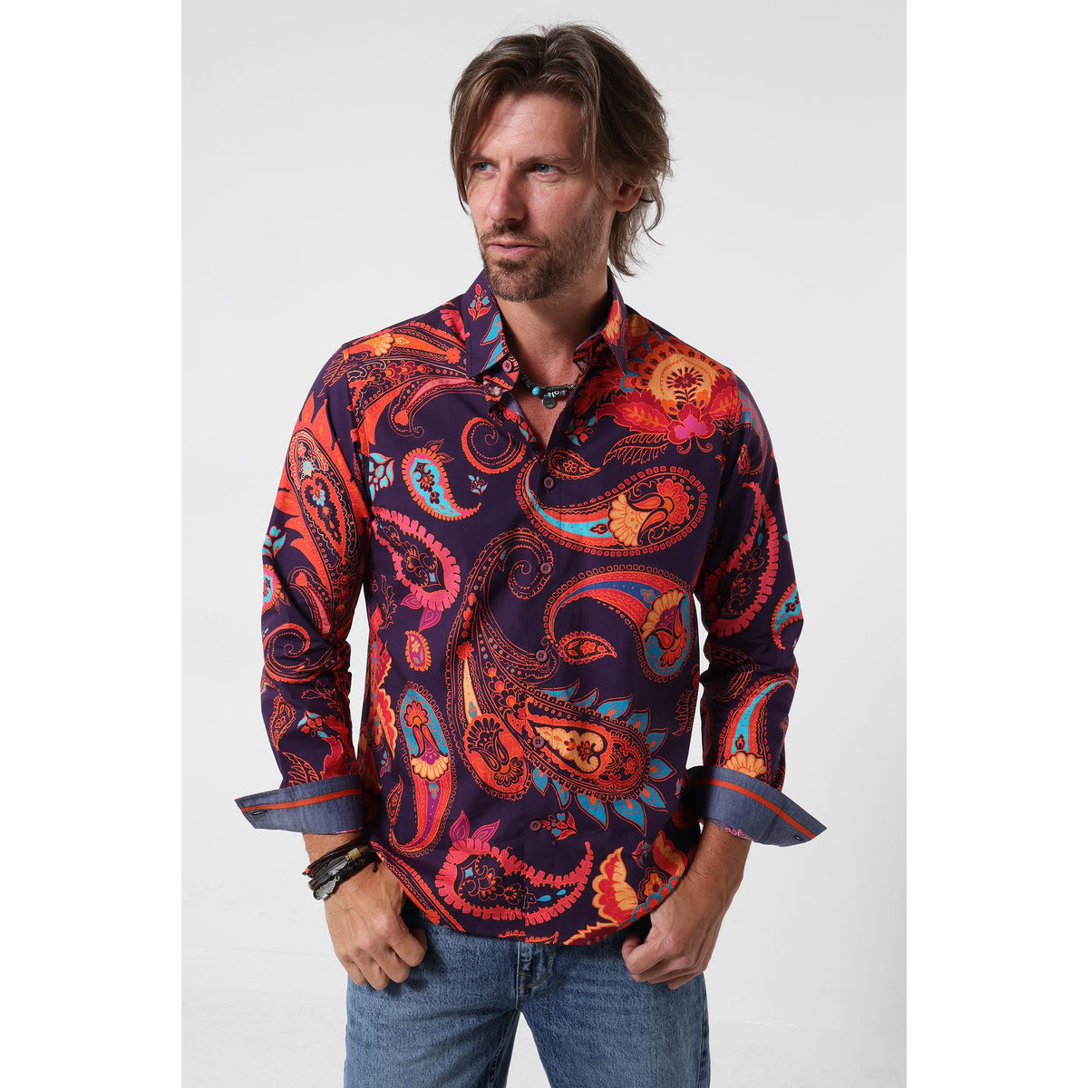 Chemise Audacieuse Motif Cachemire multicolore, JOE BROWNS