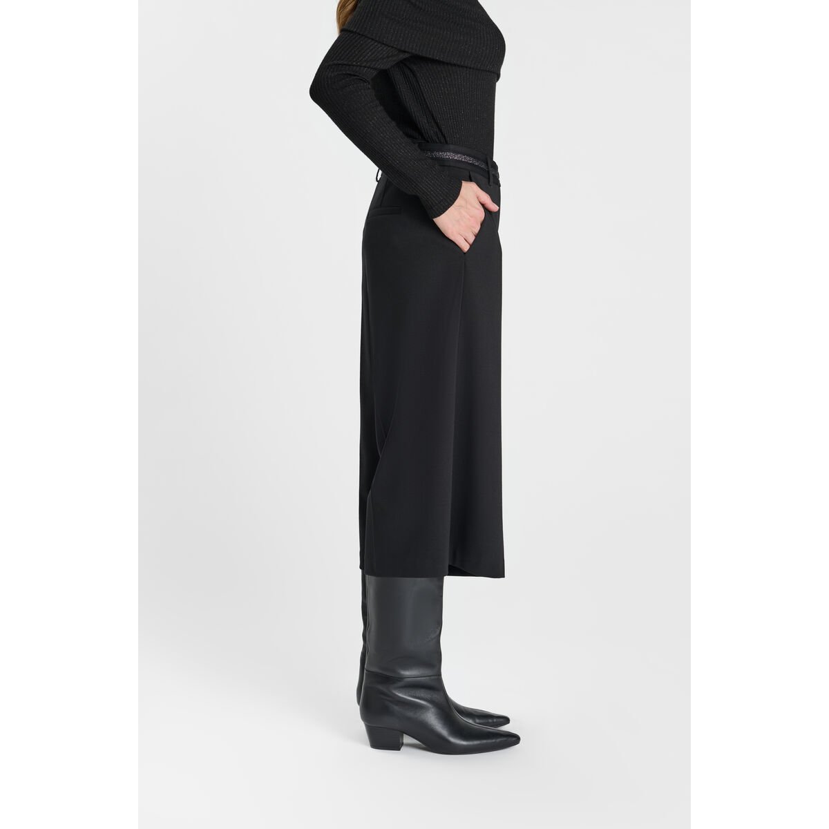 Pantalon pantacourt FELIPA black, LE TEMPS DES CERISES