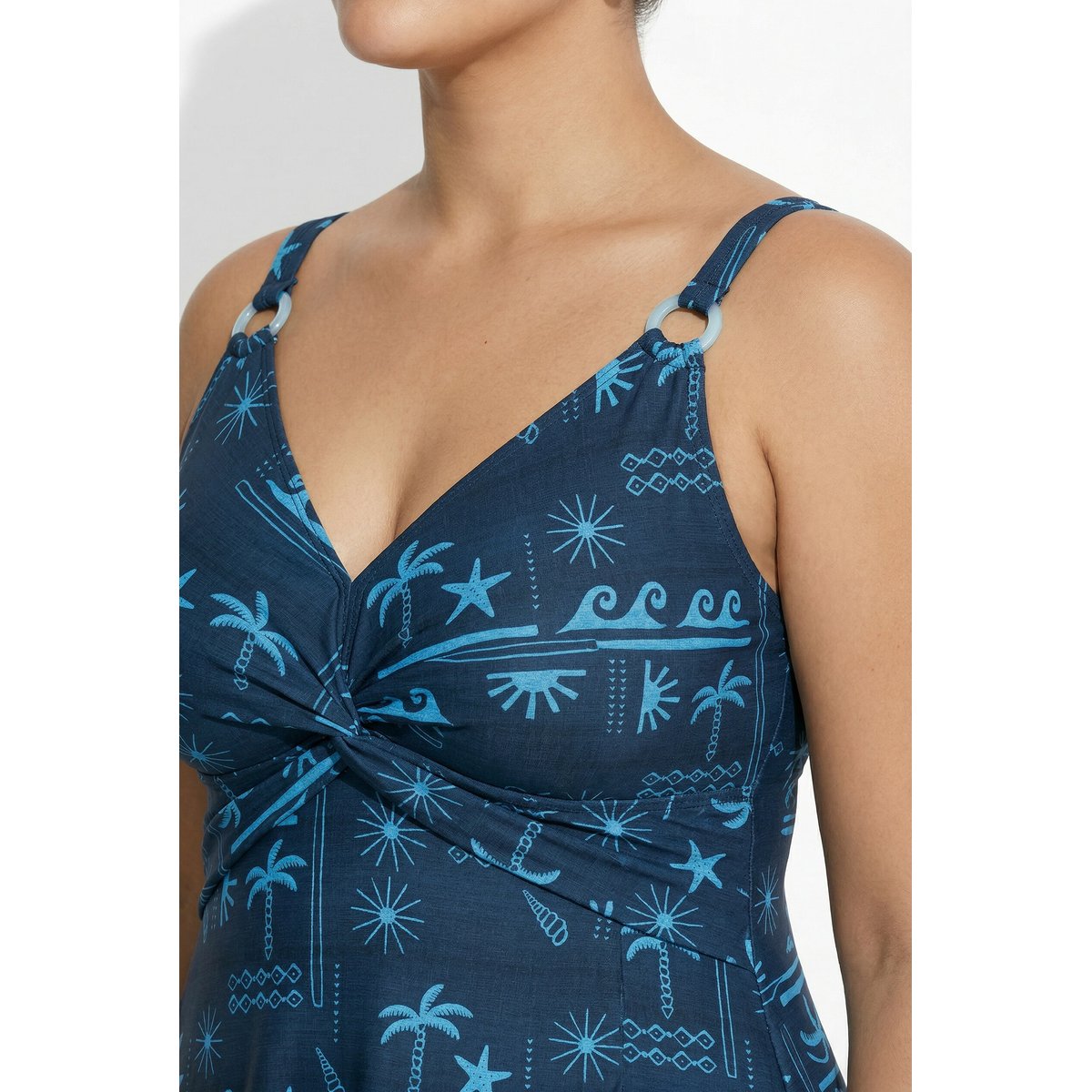Tankini avec bonnets souples bleu foncé, ULLA POPKEN