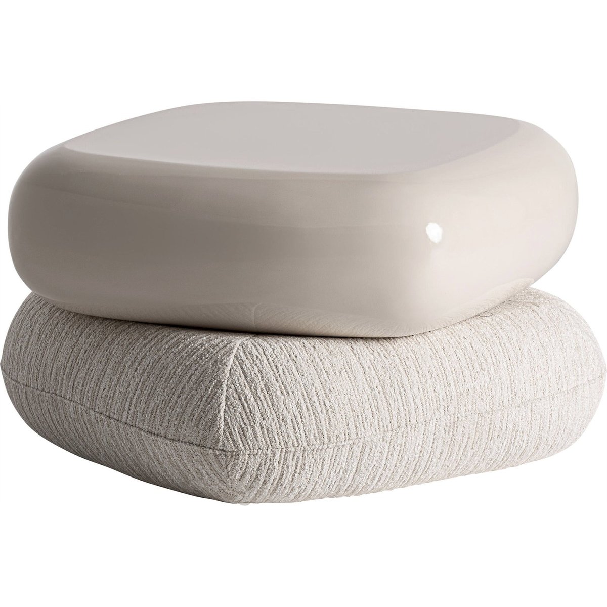 Repose-pieds contemporain en bois beige, RECOLLECTION