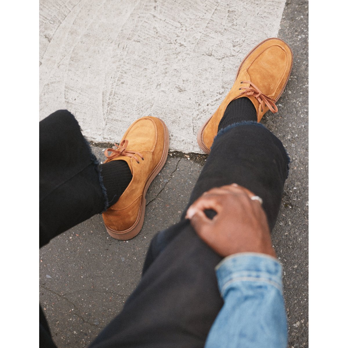 Bottines NEVO suède ambre, ODAJE