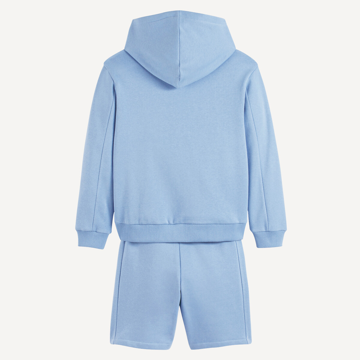 Fleece Hoodie and Shorts Set blue, LA REDOUTE COLLECTIONS