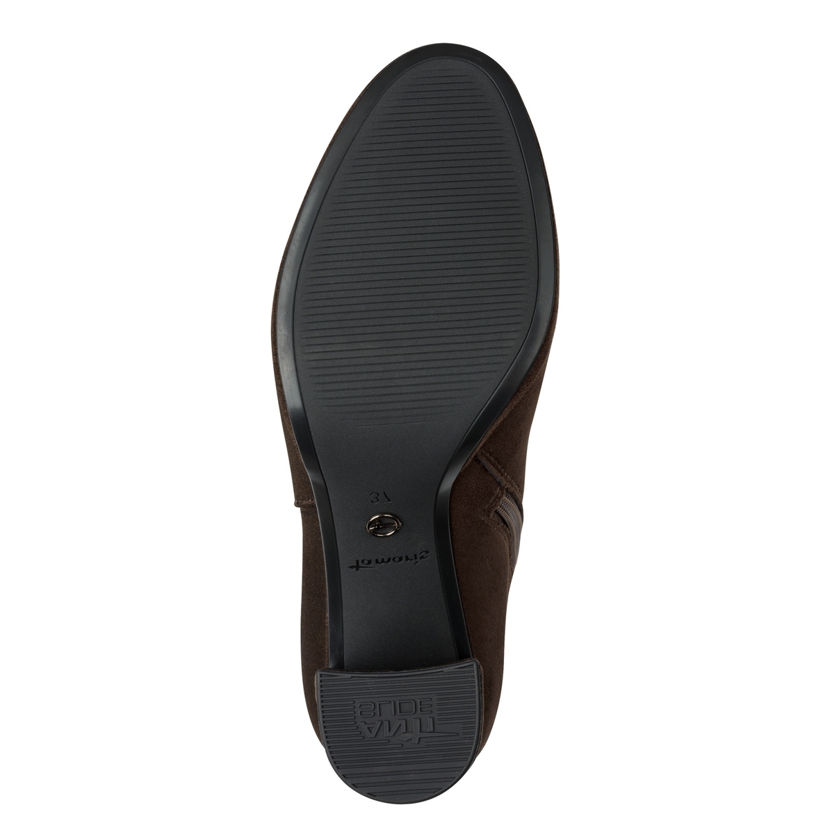 Bottine talon bloc marron mocca, TAMARIS