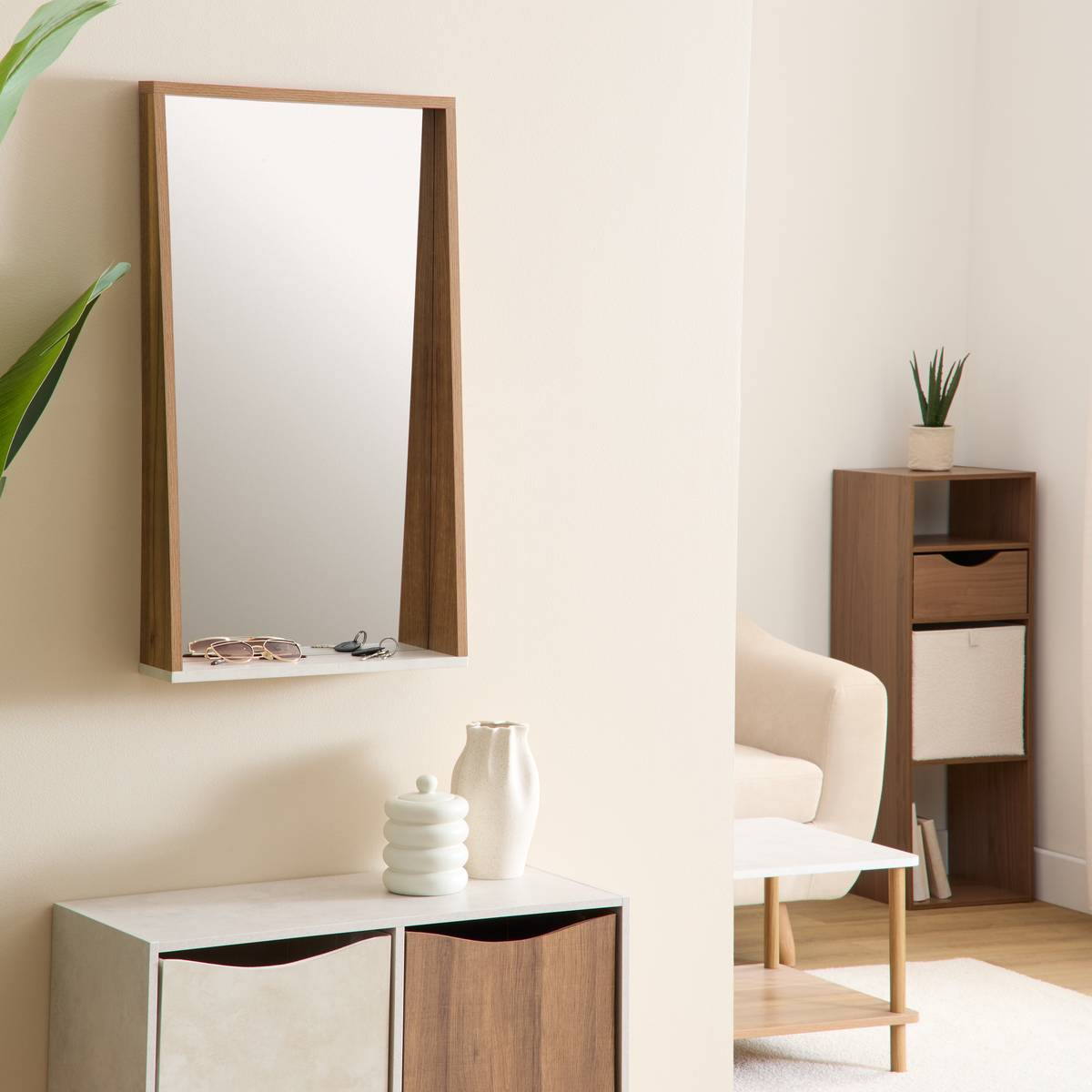 Miroir rectangulaire COME marron, 5FIVE SIMPLY SMART