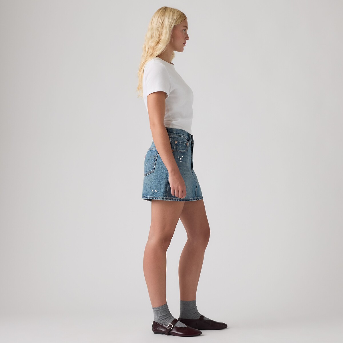 Jupe courte en jean Icon trip on drip skirt, LEVI'S