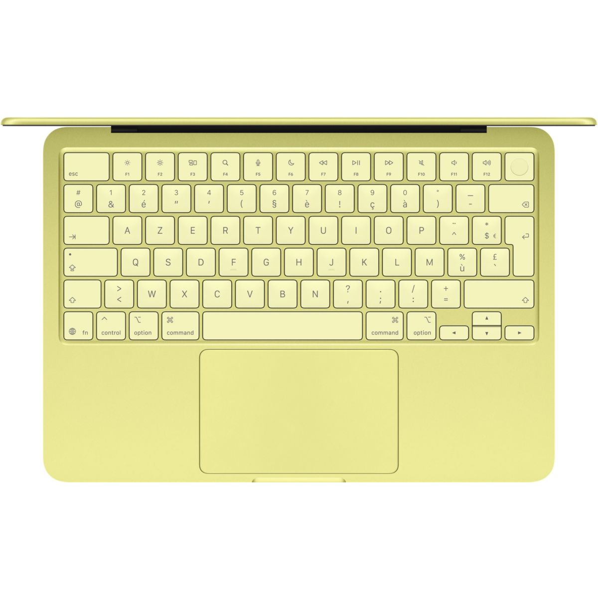 Ordinateur Apple Neo Puce A18 Pro CPU 6 / GPU 5 coeurs Mémoire RAM 8Go Stockage 512Go SSD Jaune agrume avec Touch ID couleur unique, APPLE