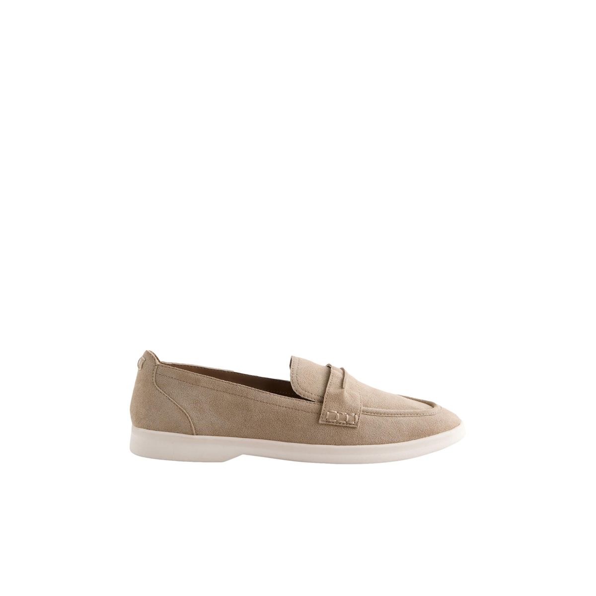 Mocassins en daim à semelle blanche sable, NEXT