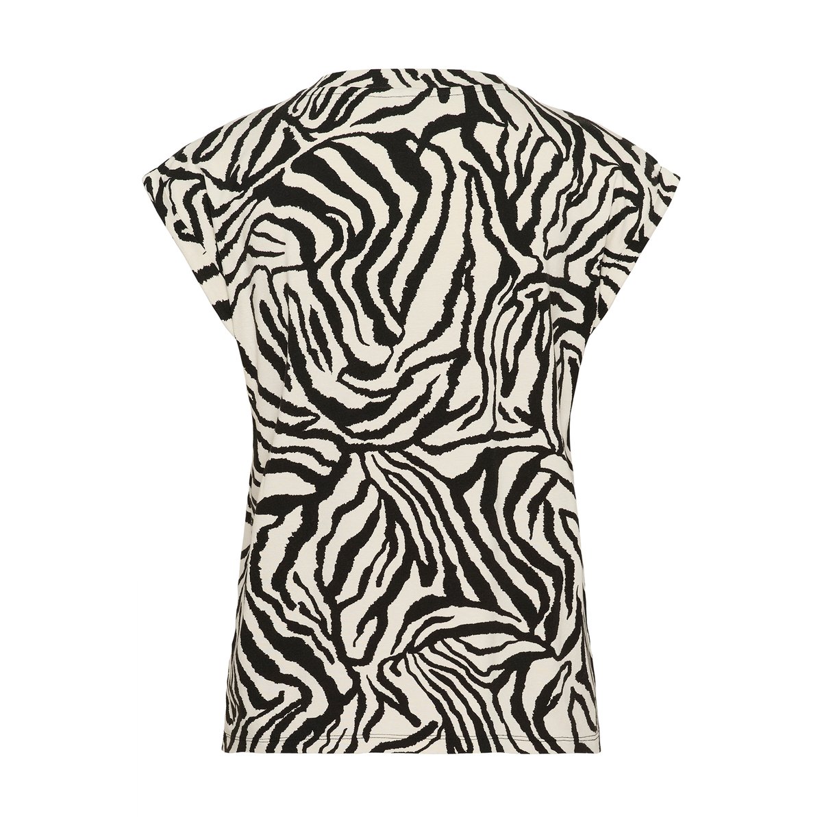 T-shirt gris moonstruck/noir animal, KAFFE