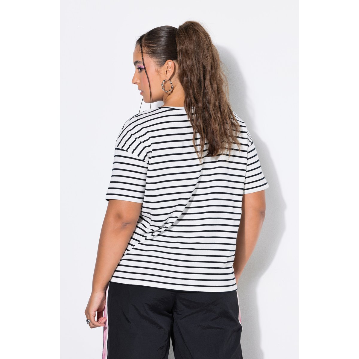 T-shirt à rayures, coupe oversize blanc cassé, STUDIO UNTOLD