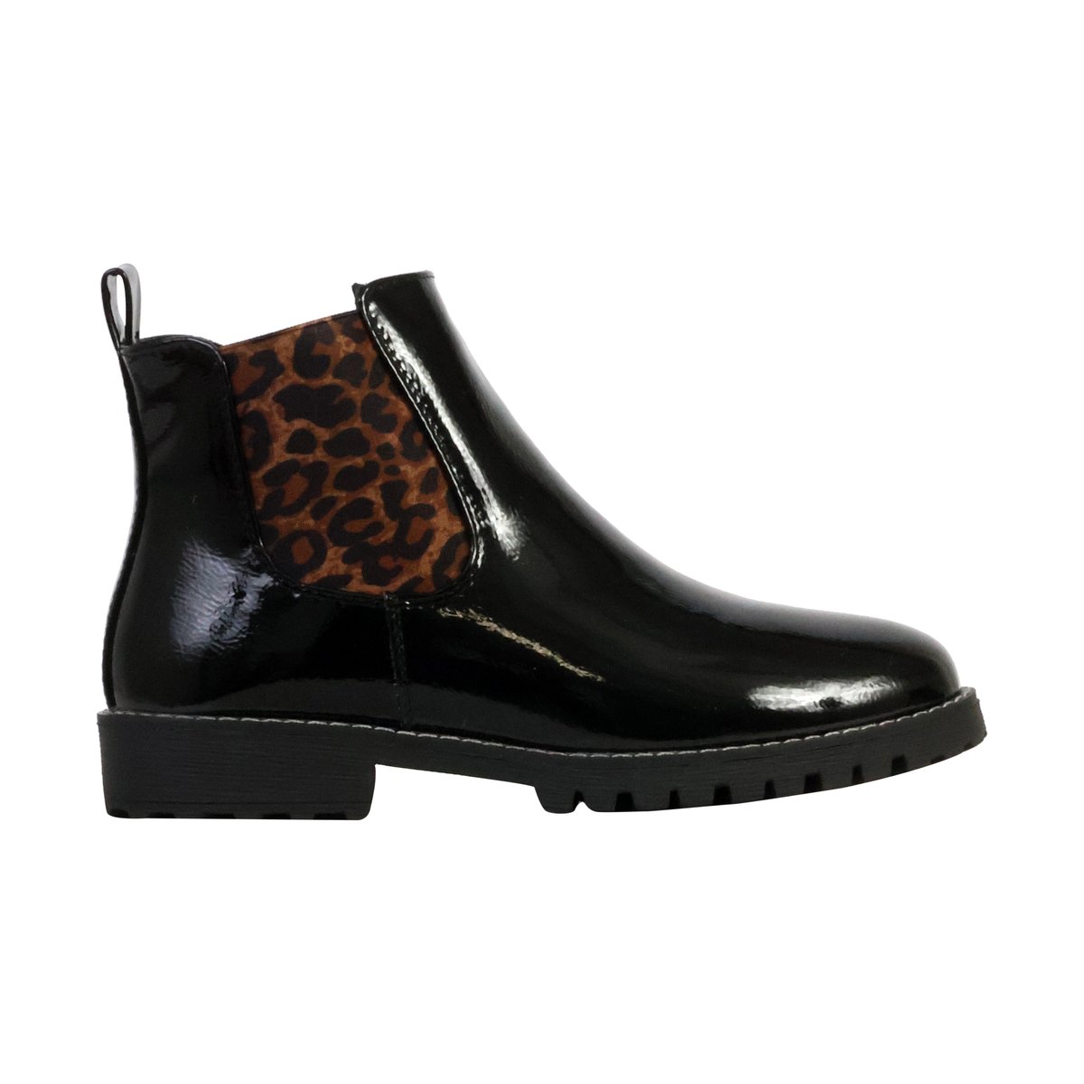 Bottines à Zip noir/léopard, THE DIVINE FACTORY