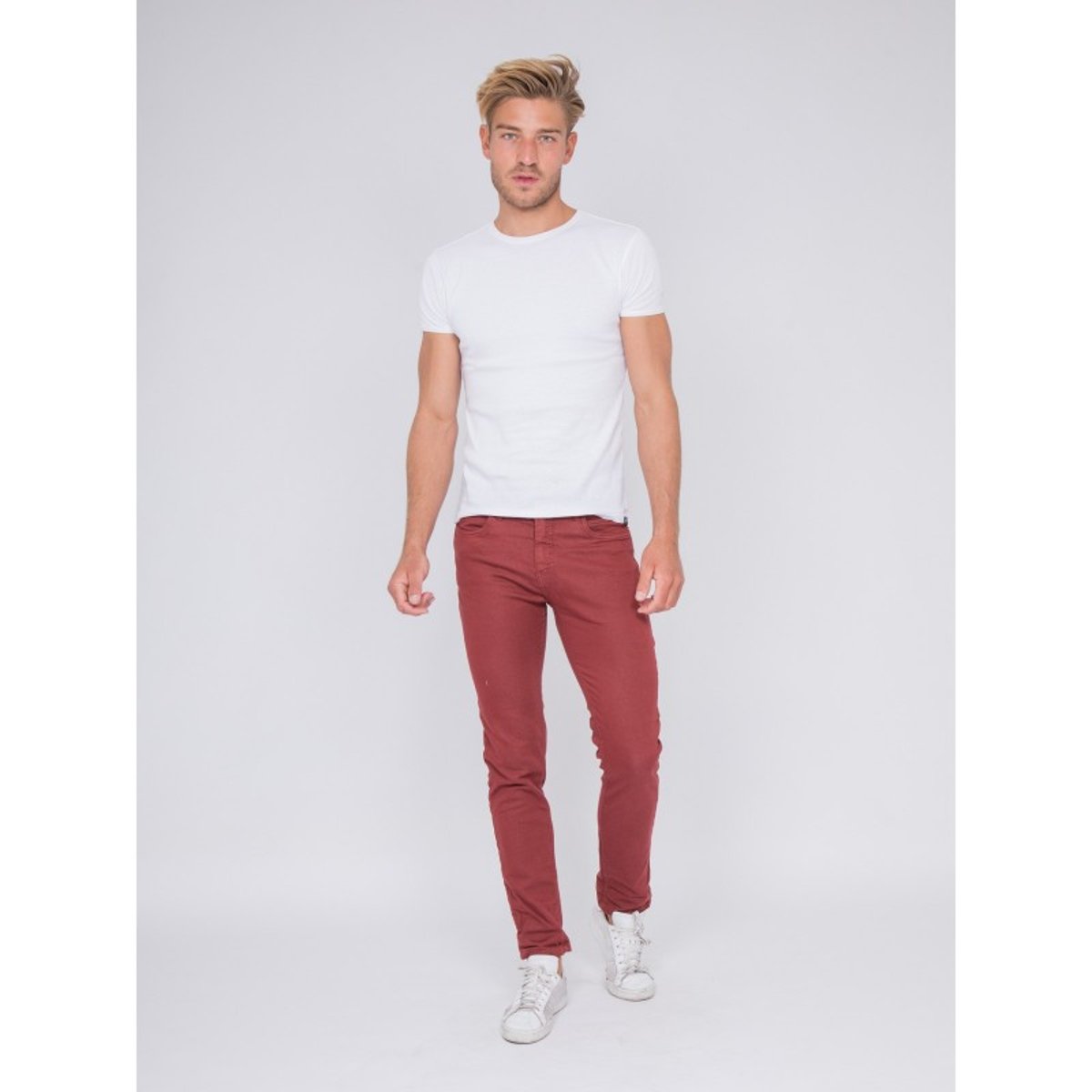 Pantalon 5 Poches Vaas bordeaux, RITCHIE