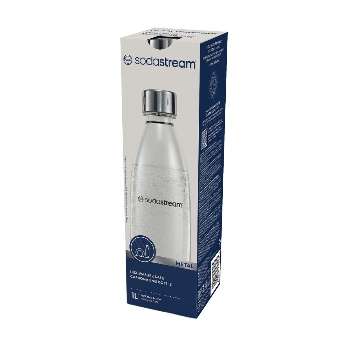 Bouteille 1L lave-vaisselle Fuse Métal couleur unique, SODASTREAM