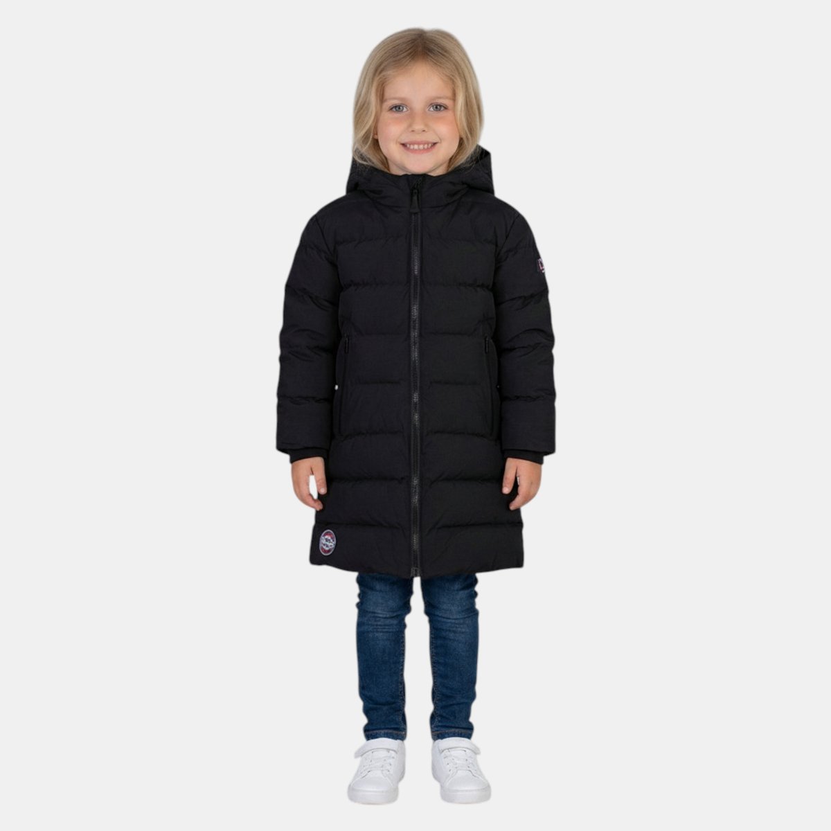 Doudoune longue zippée à capuche COCOON noir, LEE COOPER