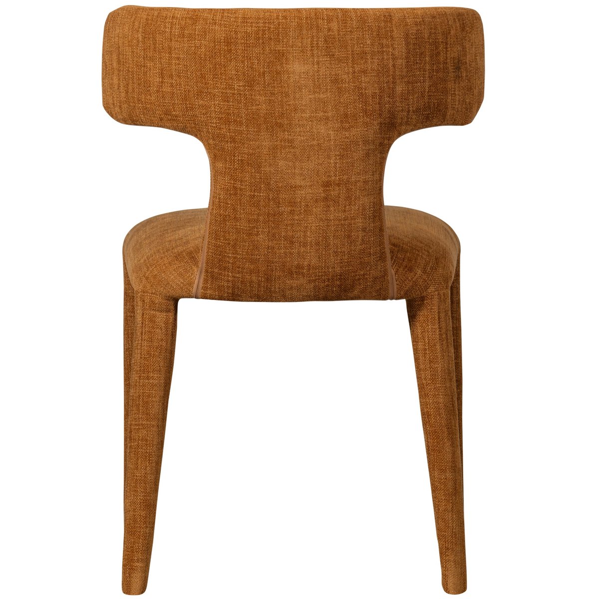 Lot de 2 chaises de salle à manger en polyester PERMIT orange, WOOOD