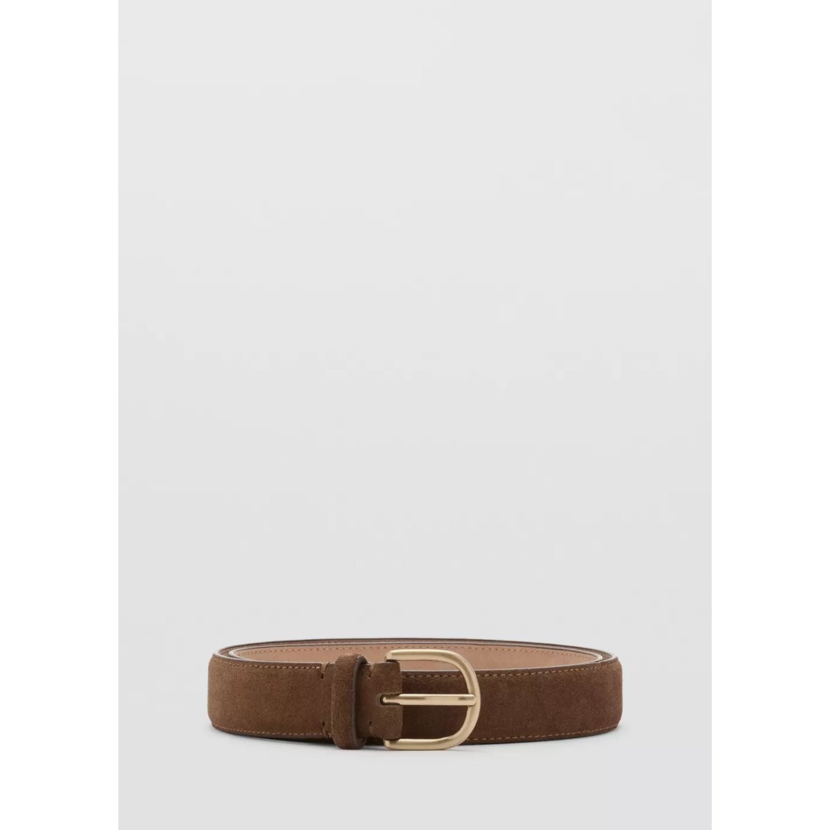 Ceinture cuir suède marron, MANGO MAN