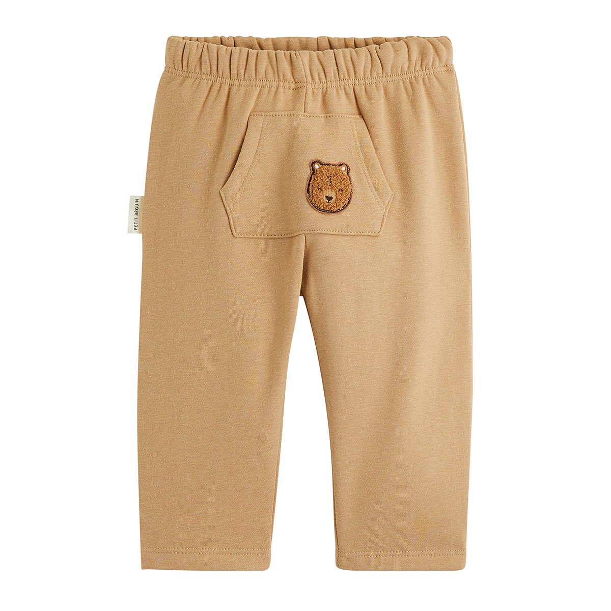 Ensemble bébé sweat et pantalon en molleton Moka marron, PETIT BEGUIN