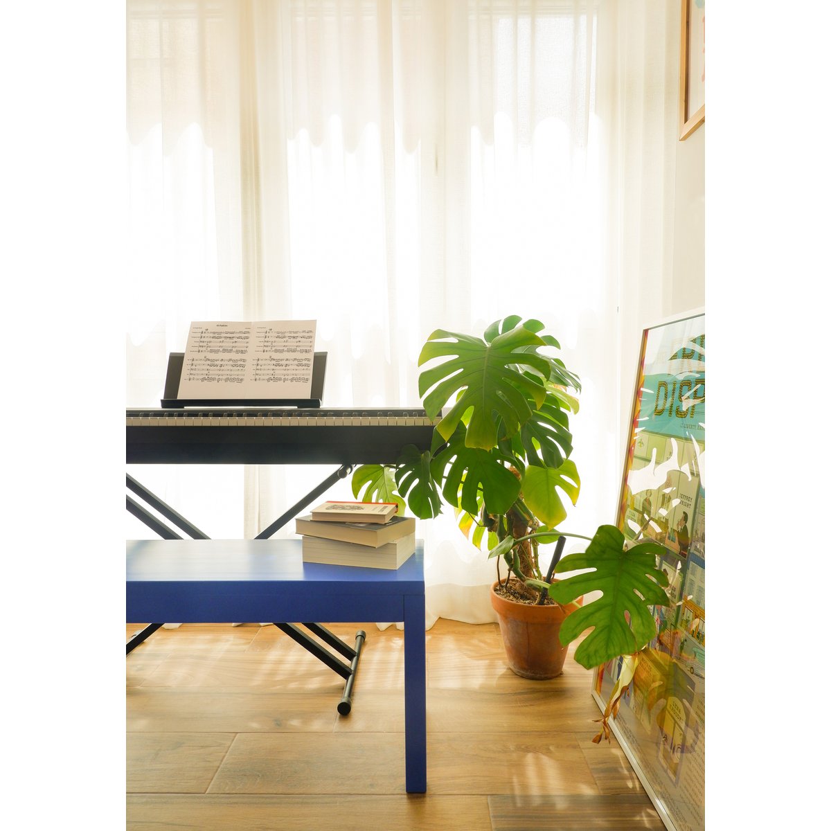 Banc en pin massif JULIETTE bleu prusse, REALLY NICE THINGS
