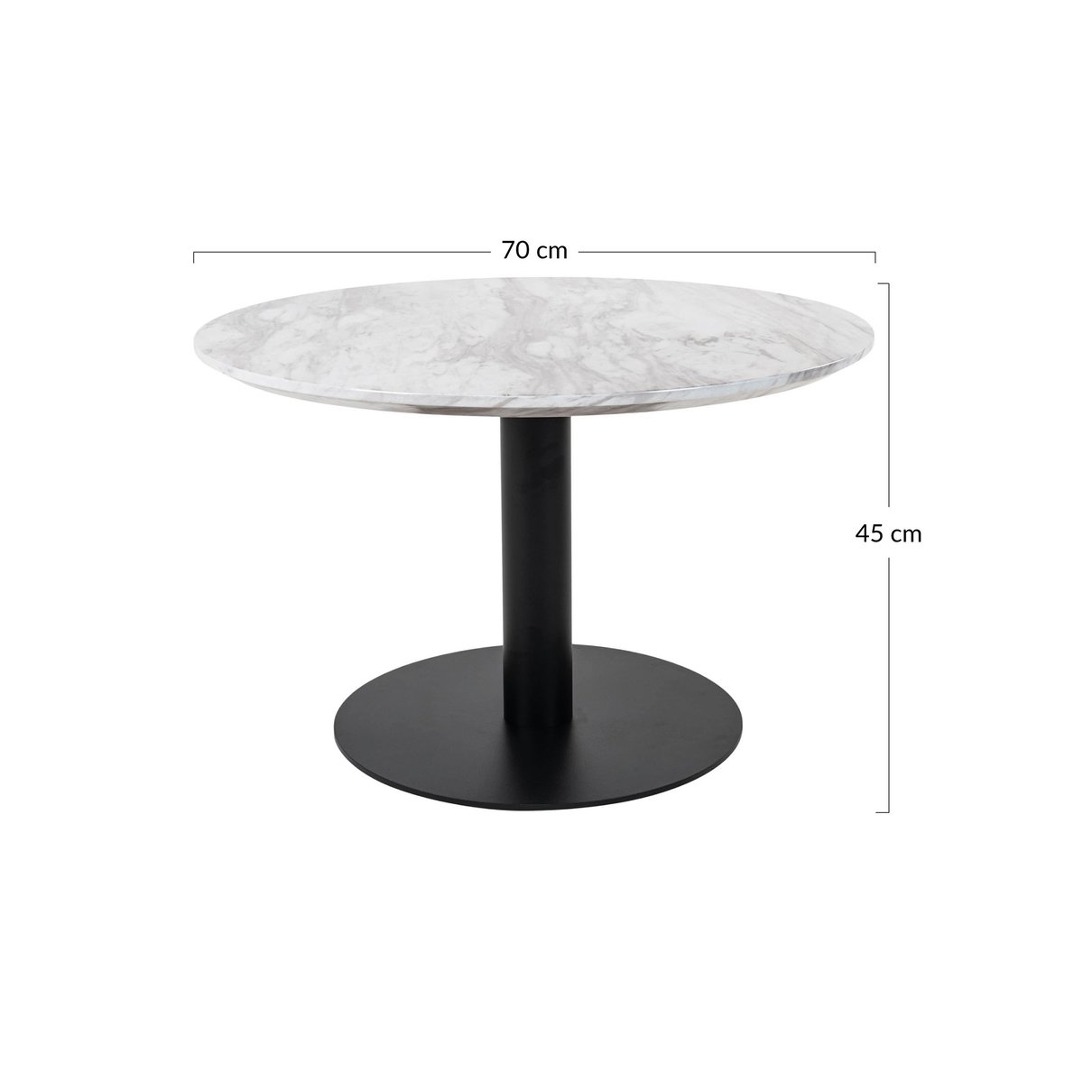 Table basse - VALVERDE blanc / noir, BEST MOBILIER