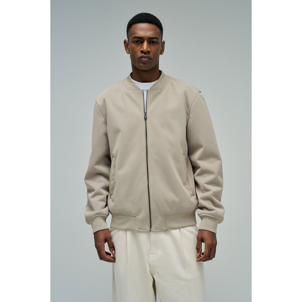 VESTE BOMBER TEXTURÉE beige, SALSA JEANS