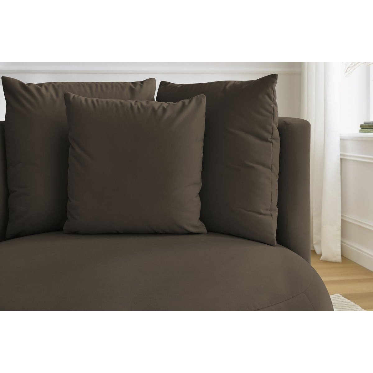 Fauteuil velours, CESAR marron, BOBOCHIC