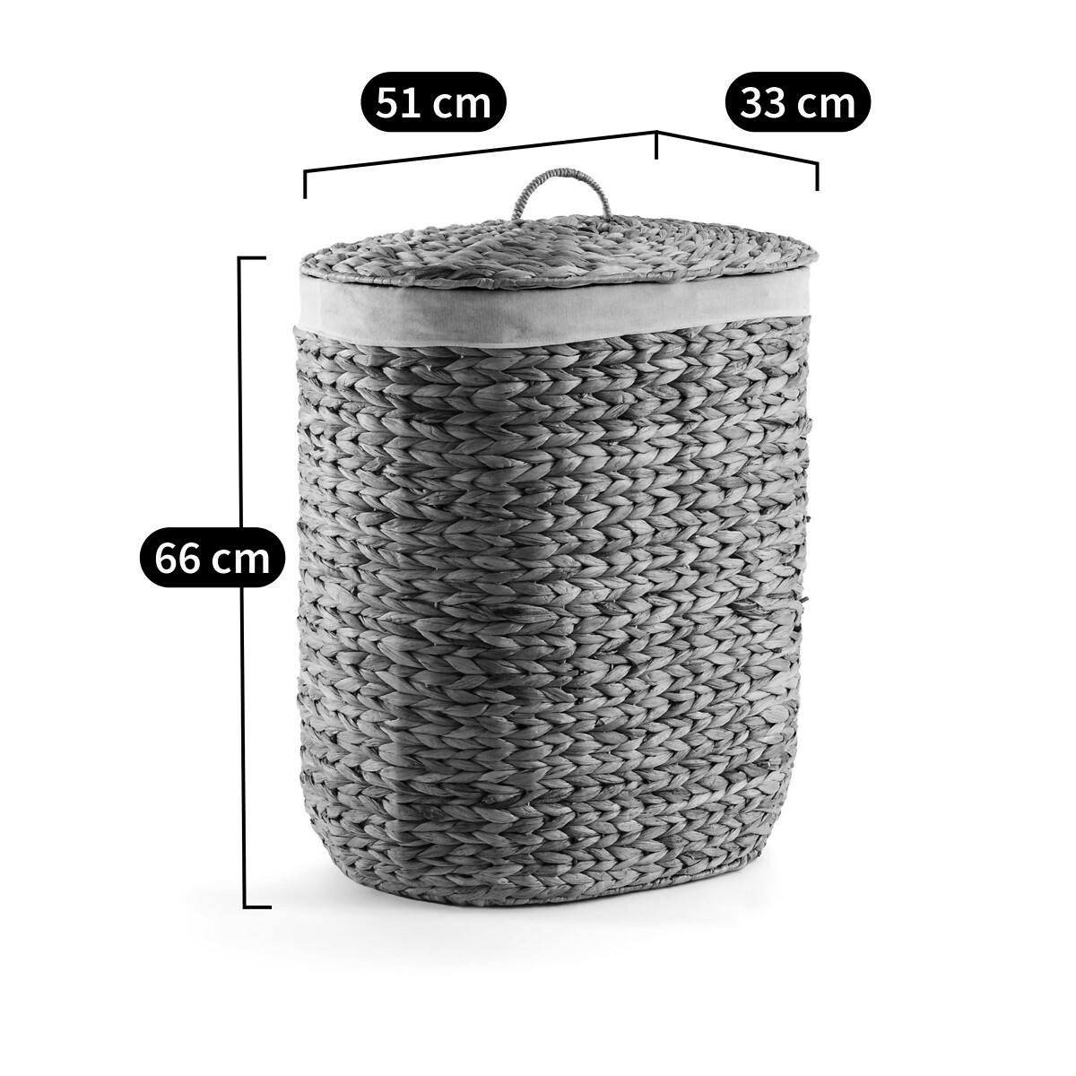 Panier à linge ovale, Lomopi naturel, LA REDOUTE INTERIEURS