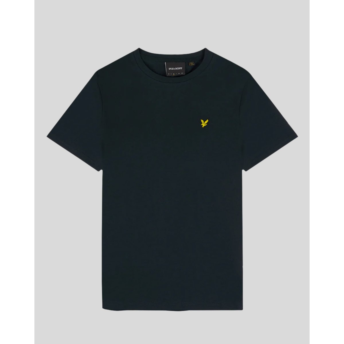 T-shirt en coton col rond bleu foncé marine, LYLE & SCOTT