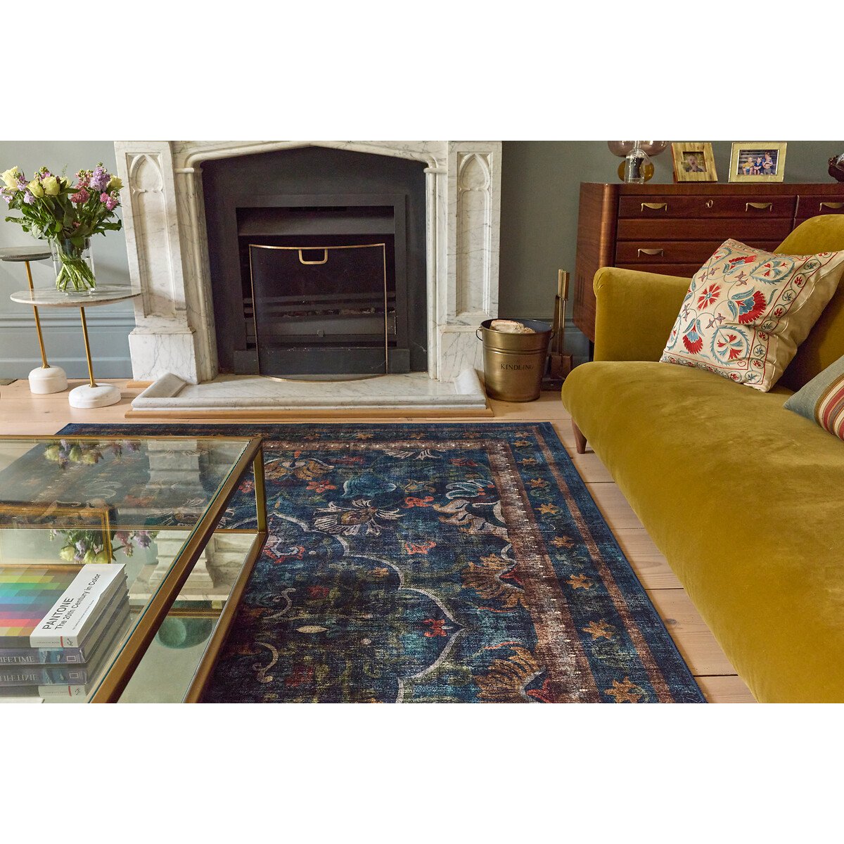 Midnight Paisley Eco-Washable Rug multi-coloured, HUG RUG