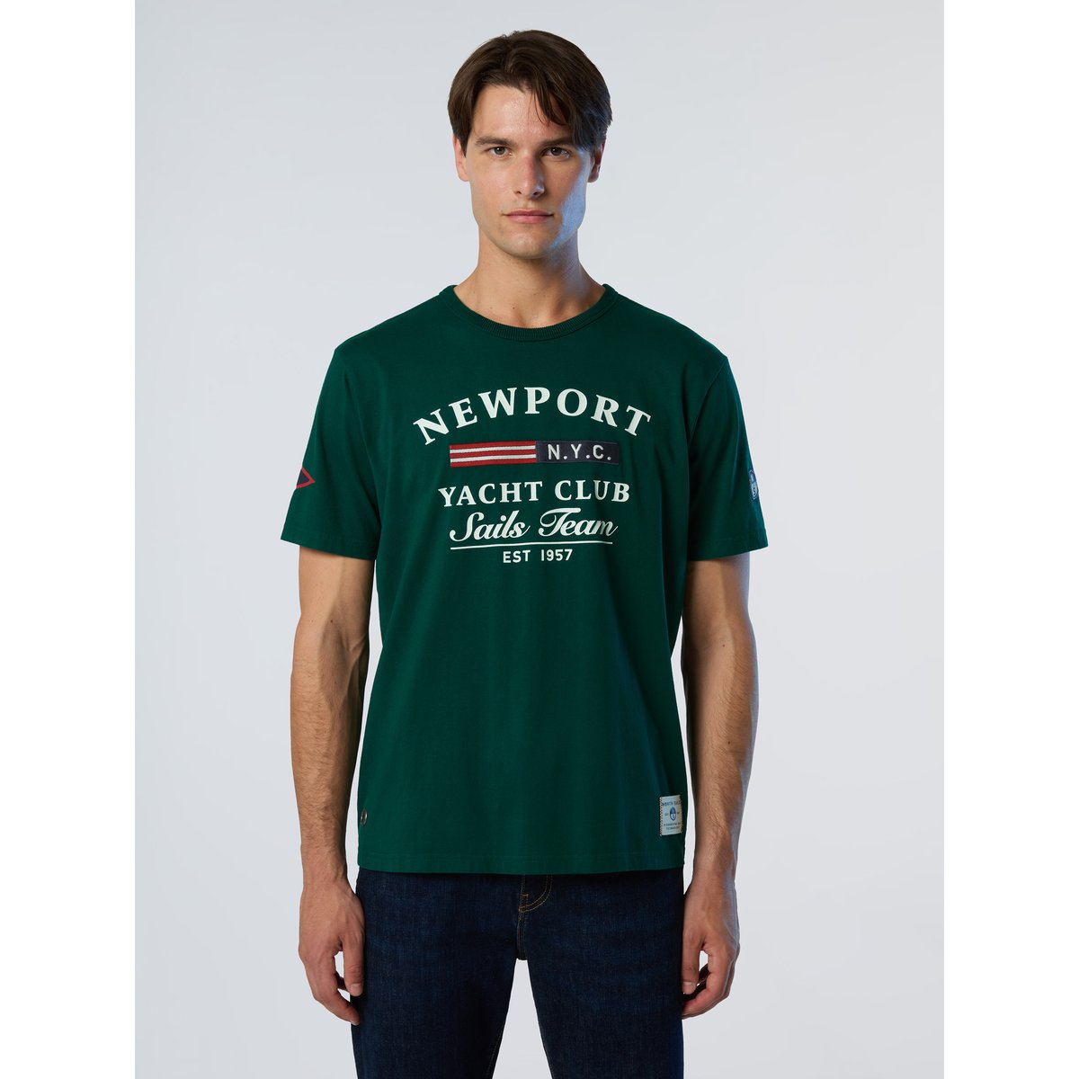 T-shirt à imprimé voile vert foncé, NORTH SAILS