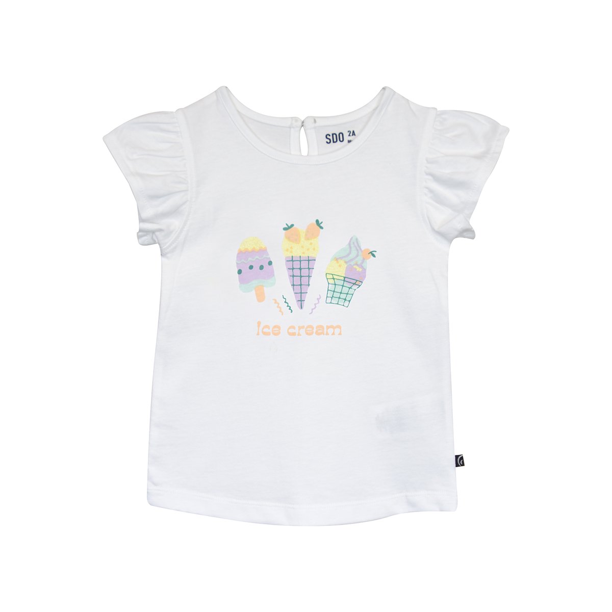 Tshirt norina motif cone de glace blanc, SUCRE D'ORGE
