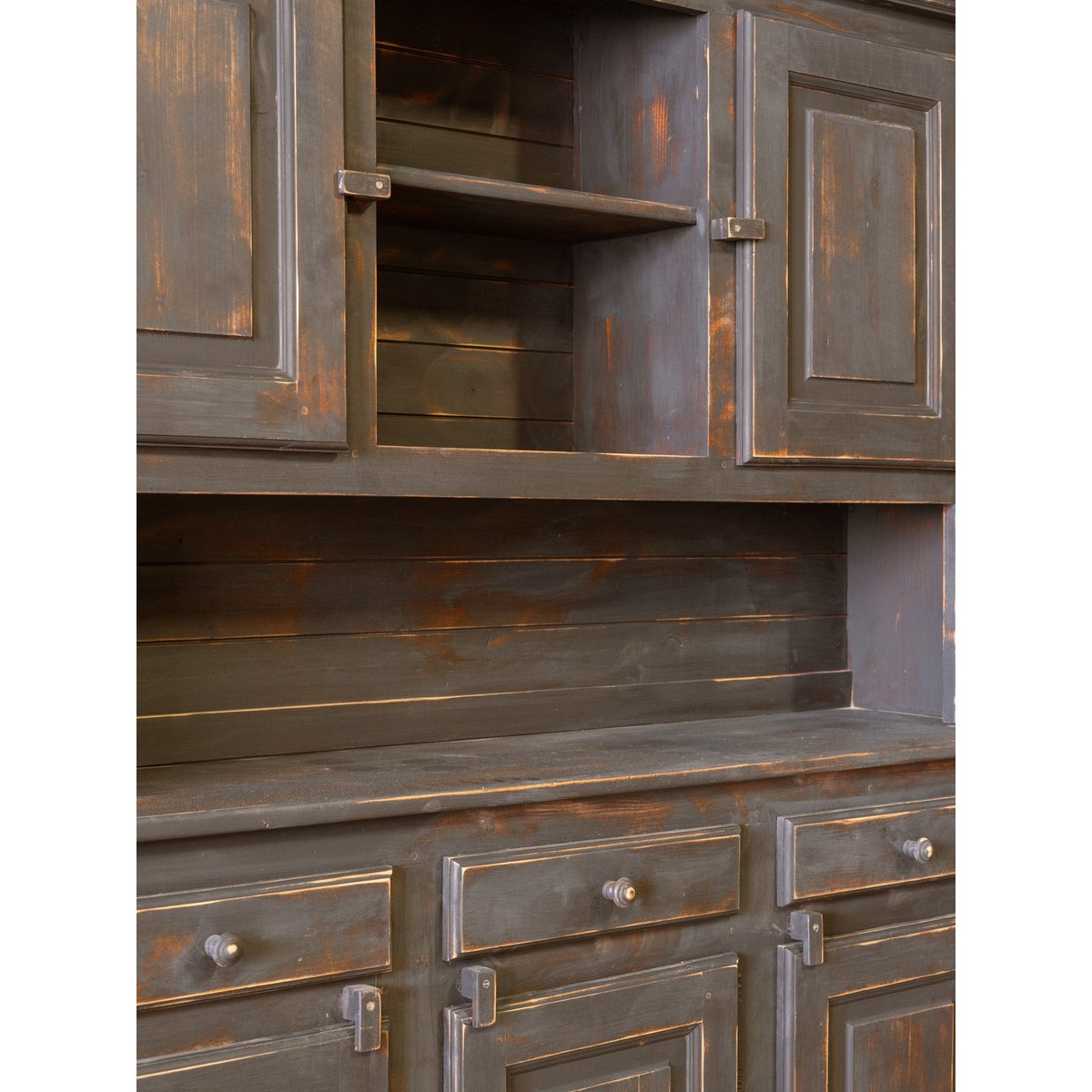 Grand buffet à deux corps en bois noir Gilbert N°1866 - Bon état noir, DEBONGOUT