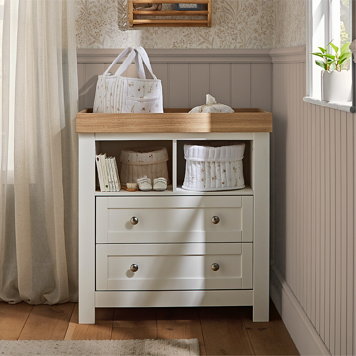 Burford 2-Piece Nursery Furniture Set white, CUDDLECO