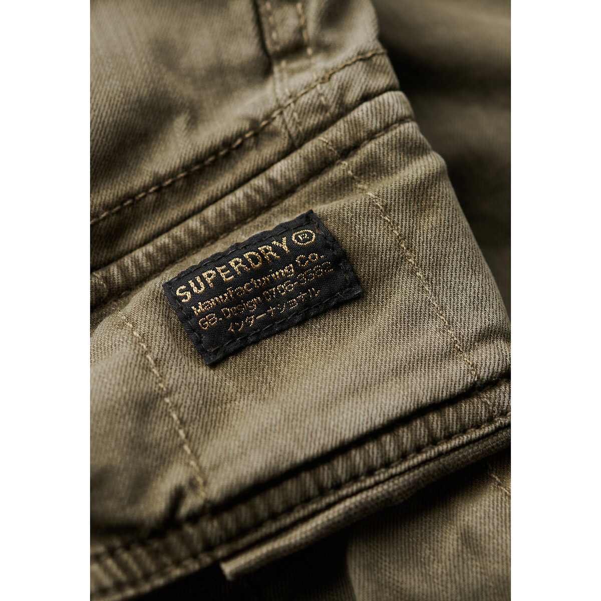 Short cargo vert kaki, SUPERDRY