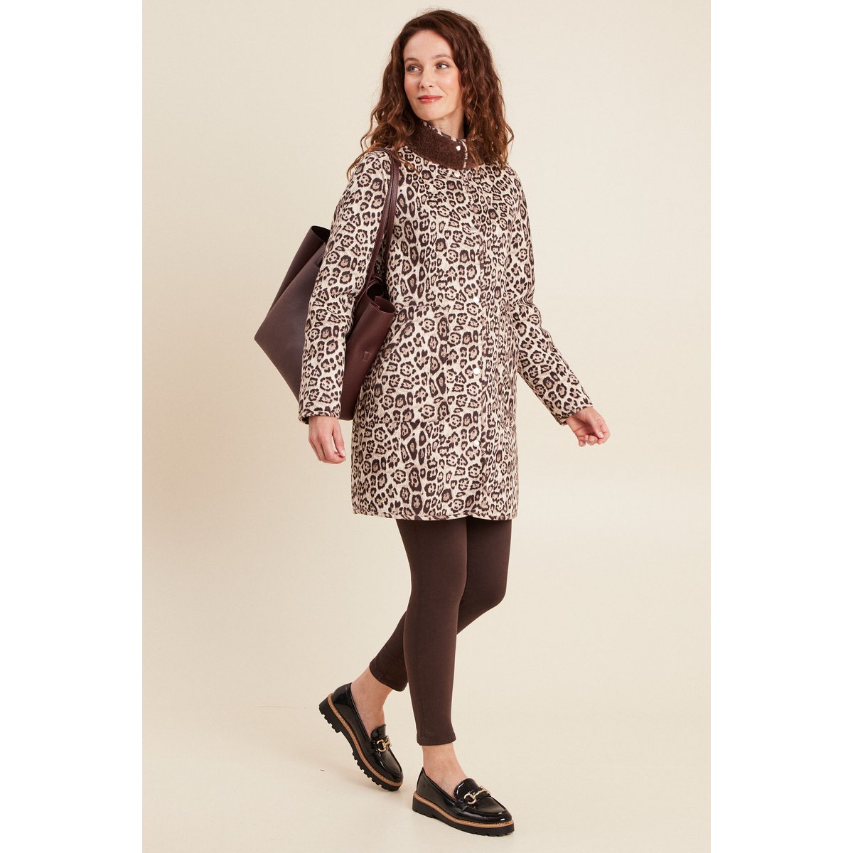 Manteau réversible marron foncé, BREAL