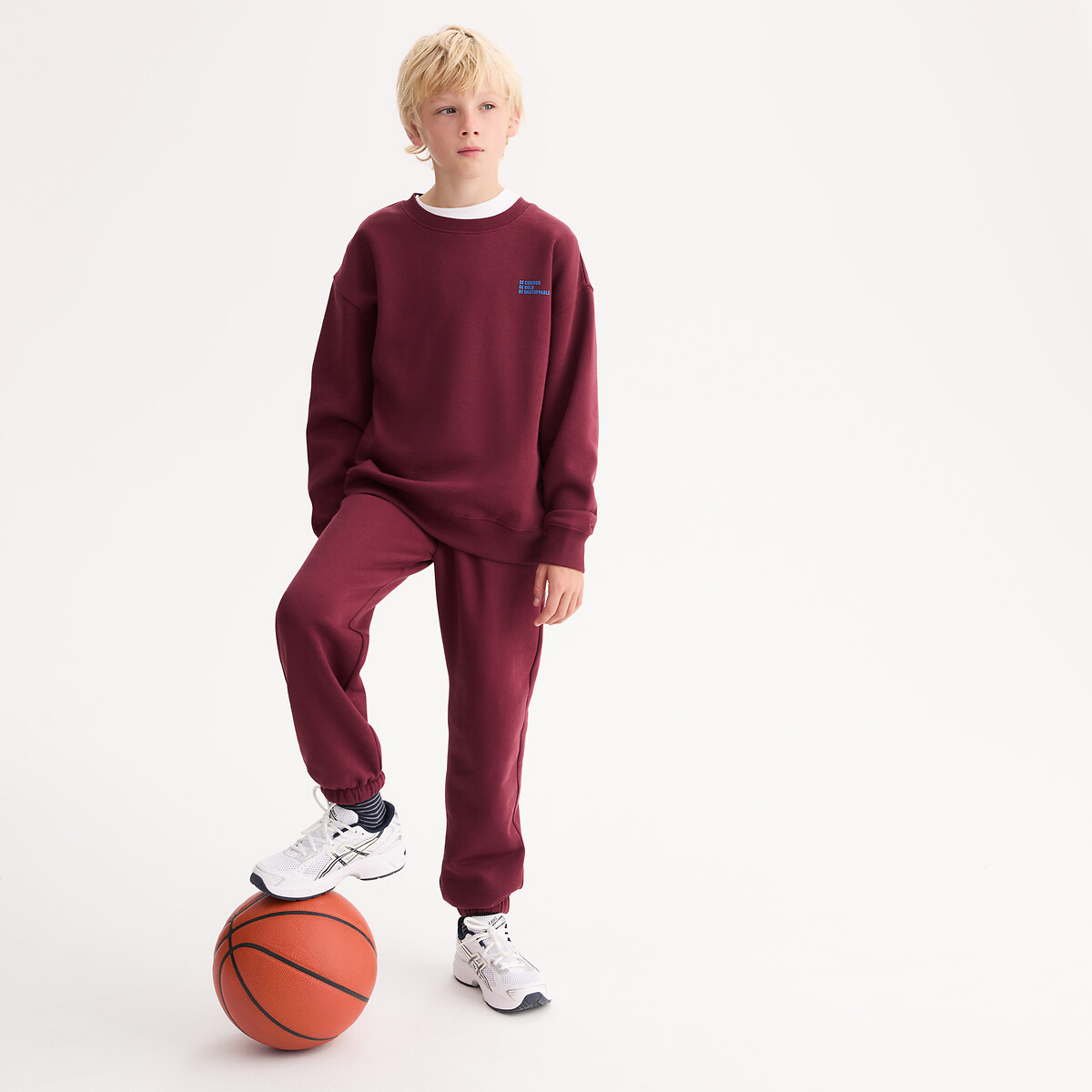 Ensemble sweat + pantalon  bordeaux, LA REDOUTE COLLECTIONS